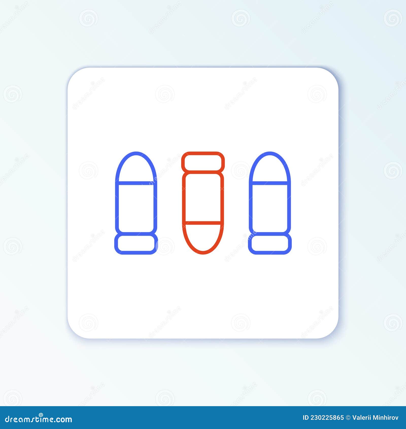 line bullet icon  on white background. colorful outline concept. 