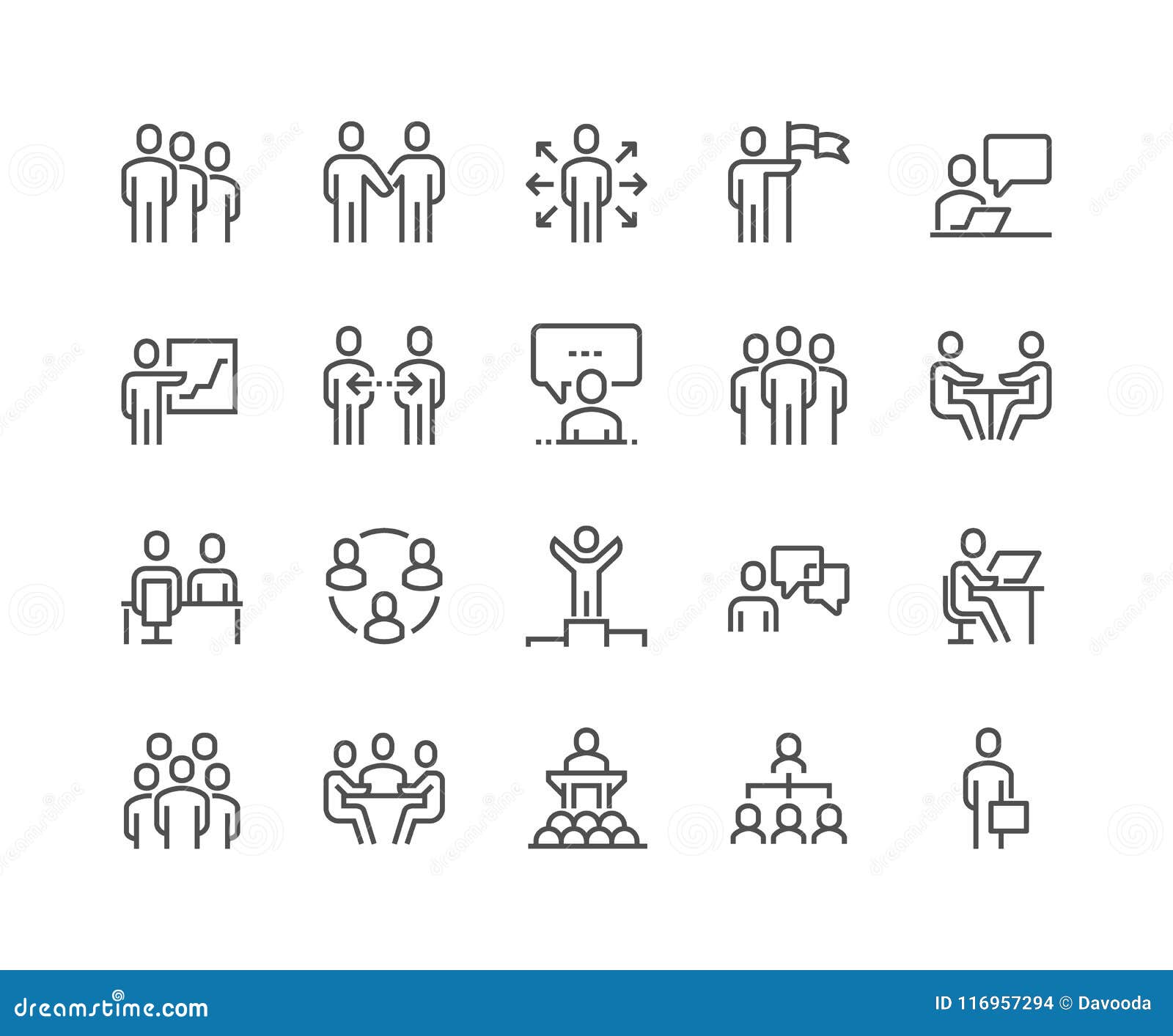 line business people icons