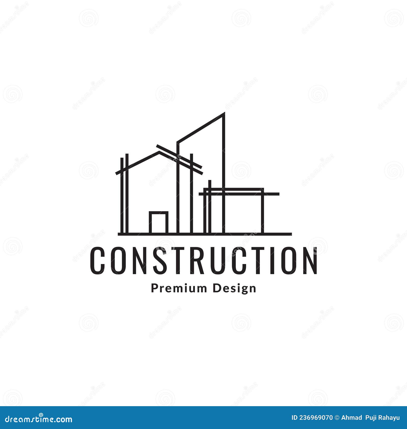Line Construction Structure Home Building Logo Symbol Icon Vector