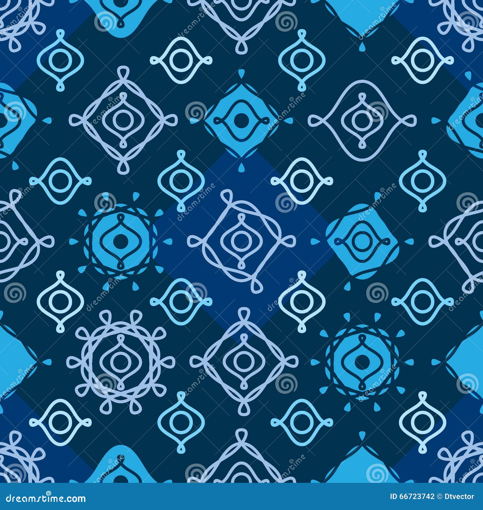 line curl symmetry seamless pattern