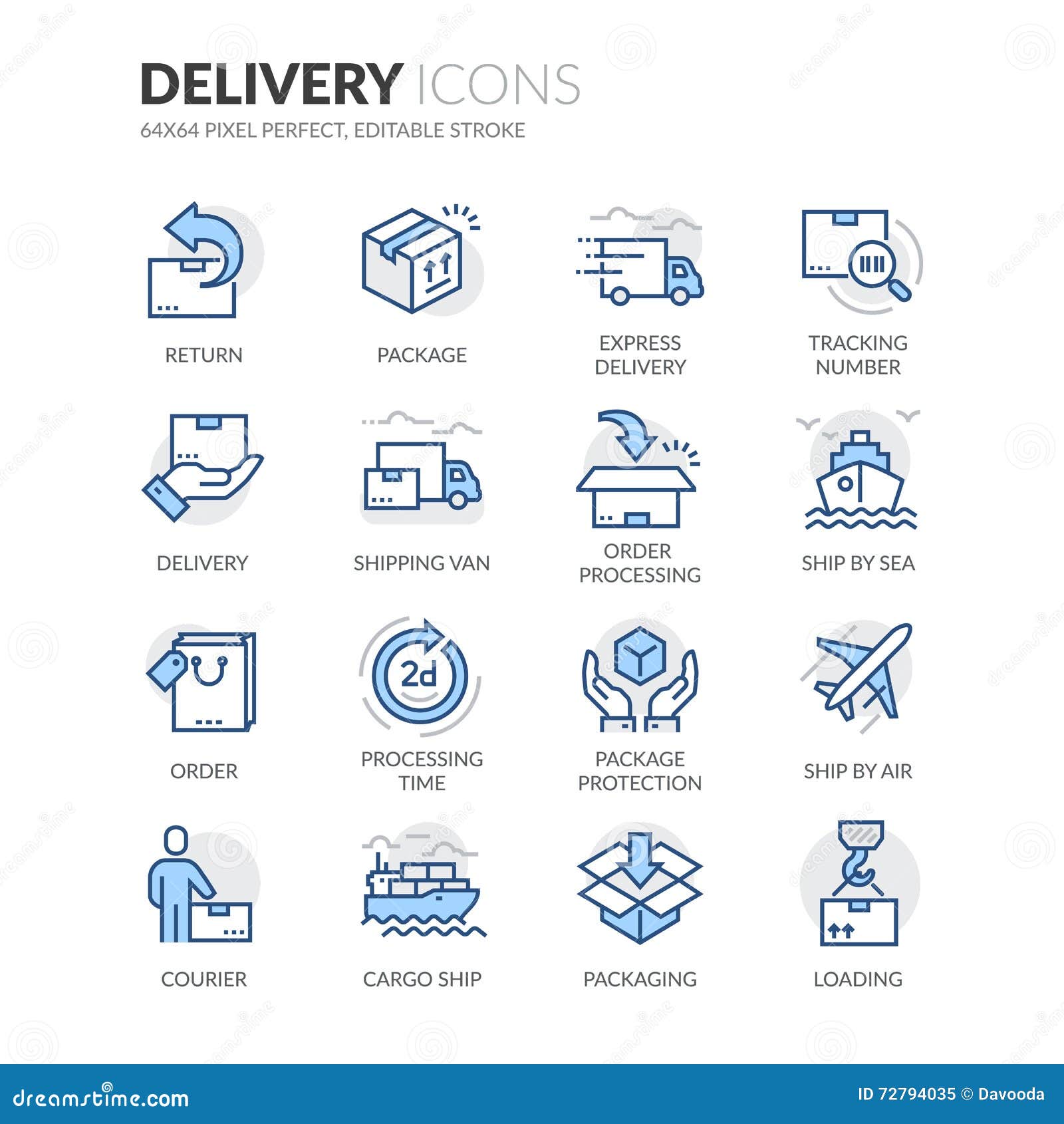 line delivery icons