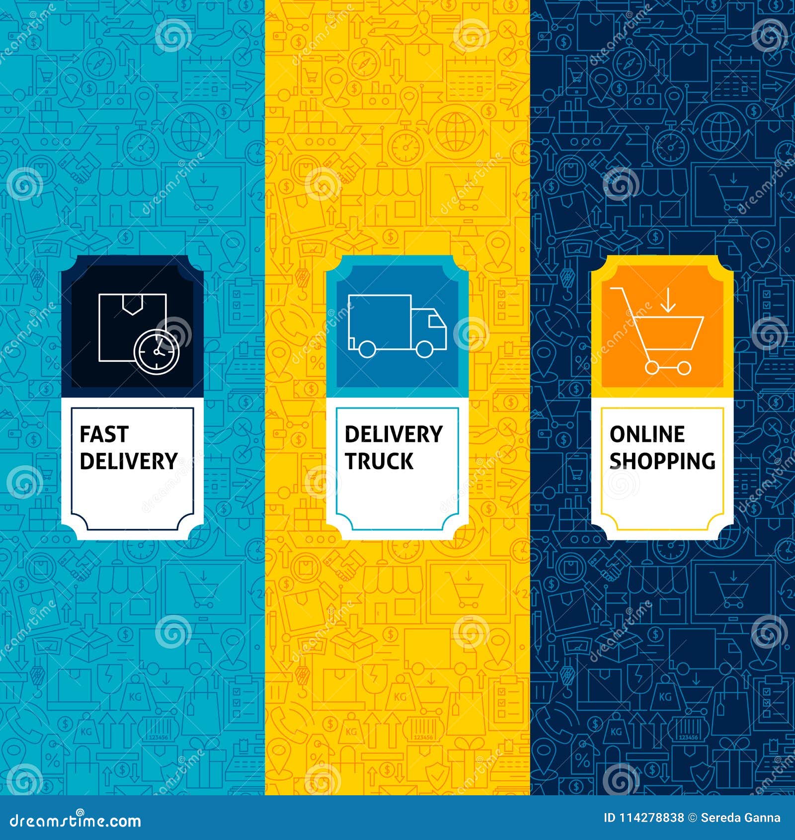 Line Delivery Package Labels Stock Vector Illustration of airplane