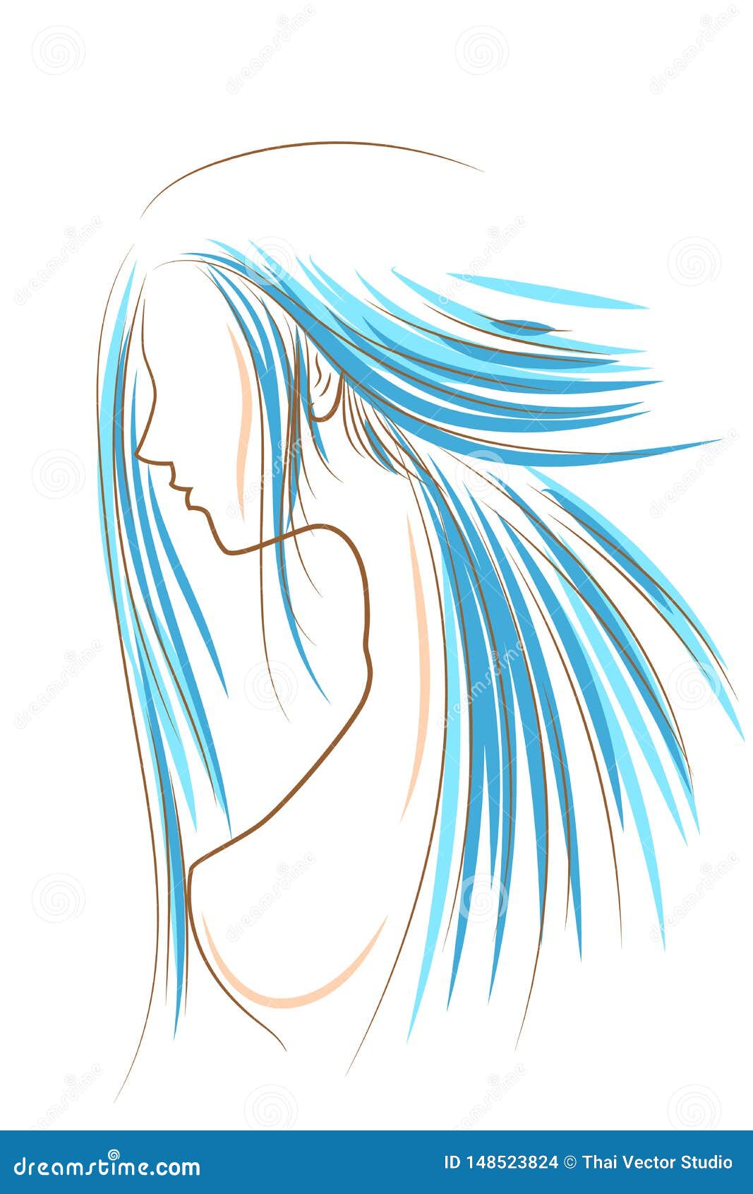 Line Draw Color Vector Side View Long Hair Girl Stock Illustration - Illustration of draw, vector: 148523824 Line Draw Color Vector Side View Long Hair Girl Stock Illustration - Illustration of draw, vector: 148523824