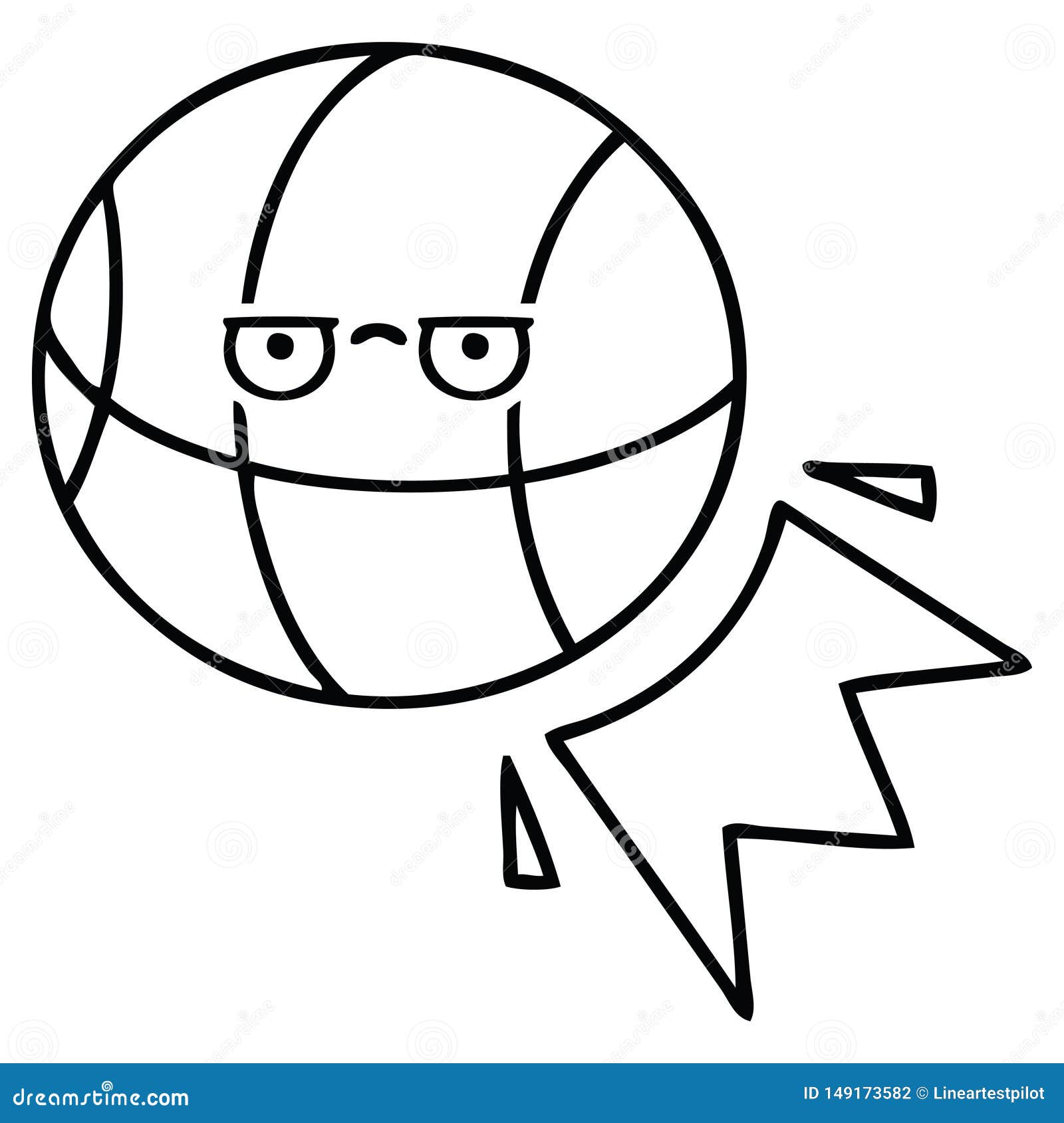 Line Drawing Cartoon Basketball Stock Vector Illustration of basket