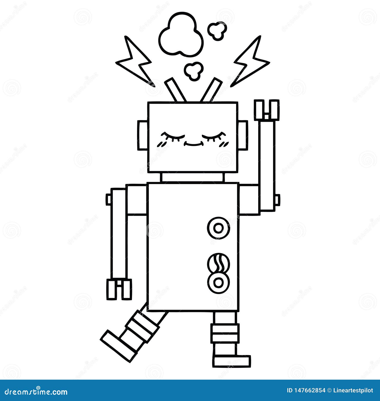 Line Drawing Cartoon Dancing Robot Stock Vector - Illustration of cute, dancing: 147662854 Line Drawing Cartoon Dancing Robot Stock Vector - Illustration of cute, dancing: 147662854