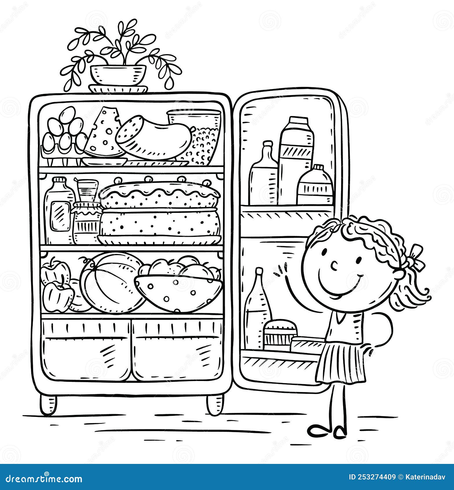 Line Drawing of a Cartoon Kid and Fridge with Food, Healthy Eating or Cooking Concept, Drawing, Clipart Stock Vector - Illustration of character, graphic: 253274409 Line Drawing of a Cartoon Kid and Fridge with Food, Healthy Eating or Cooking Concept, Drawing, Clipart Stock Vector - Illustration of character, graphic: 253274409