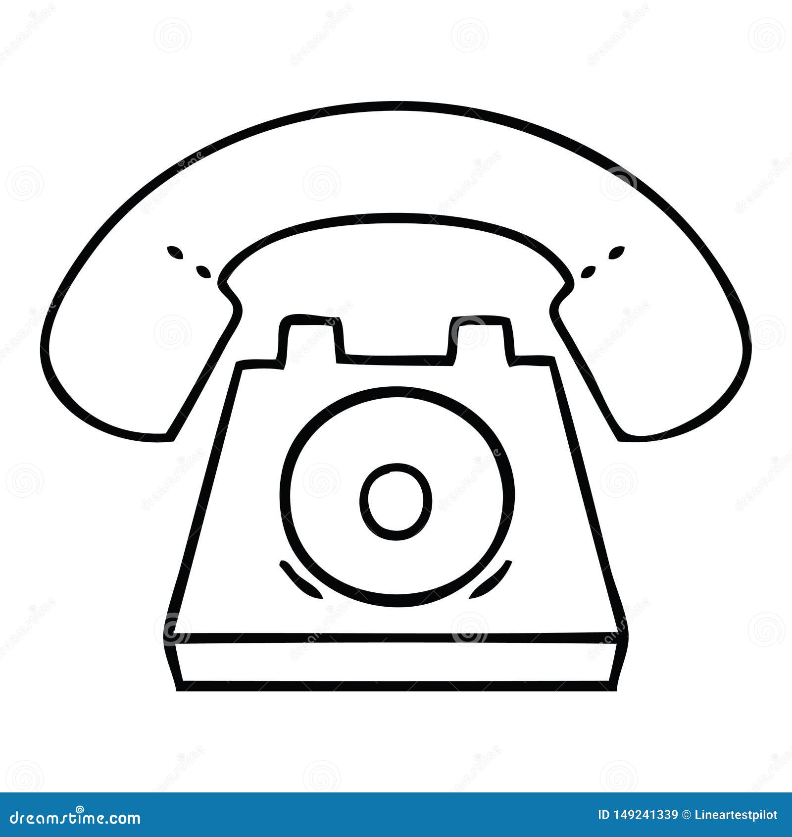 Line Drawing Cartoon Old Telephone Stock Vector - Illustration of hand, quirky: 149241339 Line Drawing Cartoon Old Telephone Stock Vector - Illustration of hand, quirky: 149241339