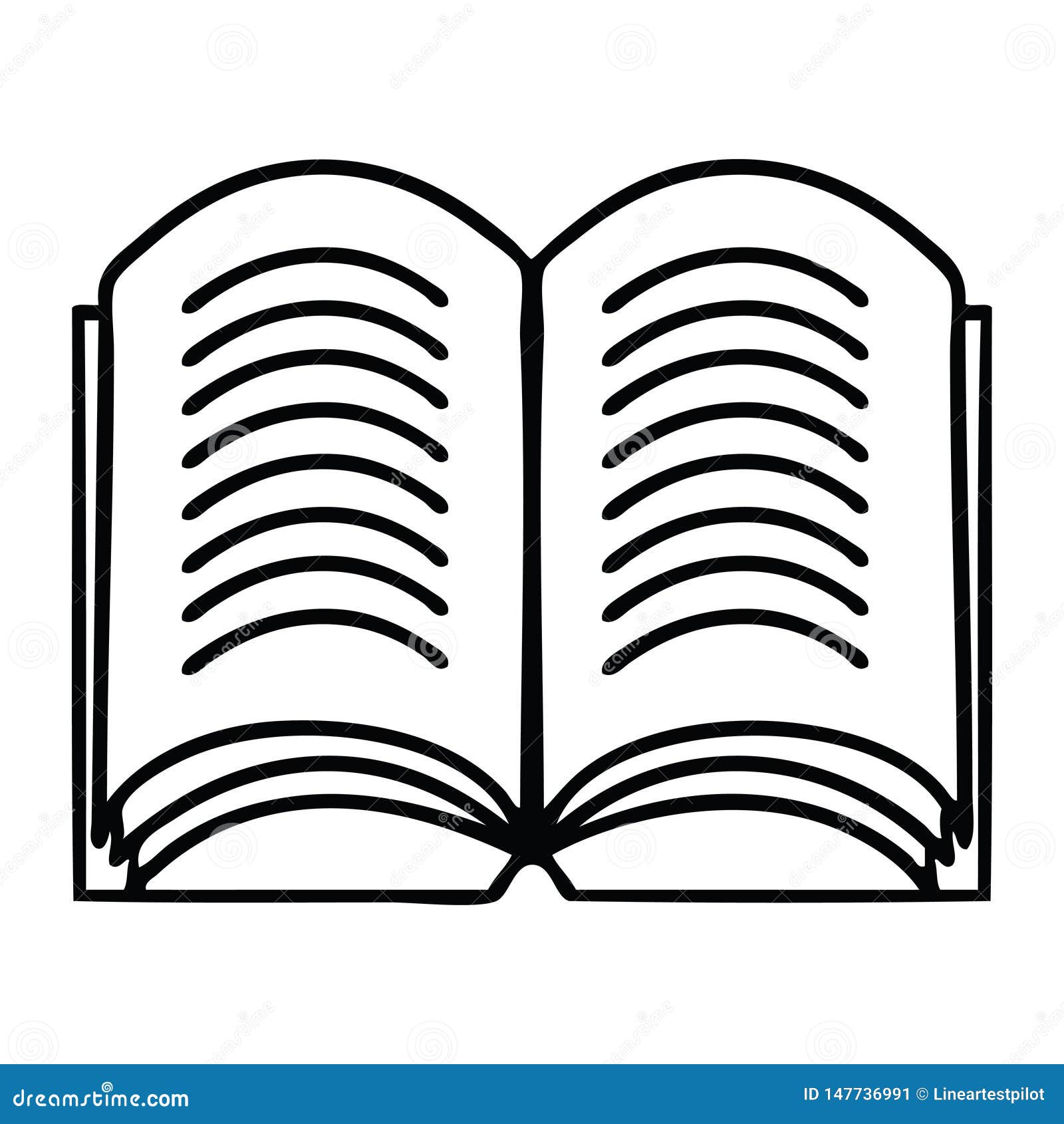 Open Book Outline Clip Art At Clker Com Vector Clip Art Online