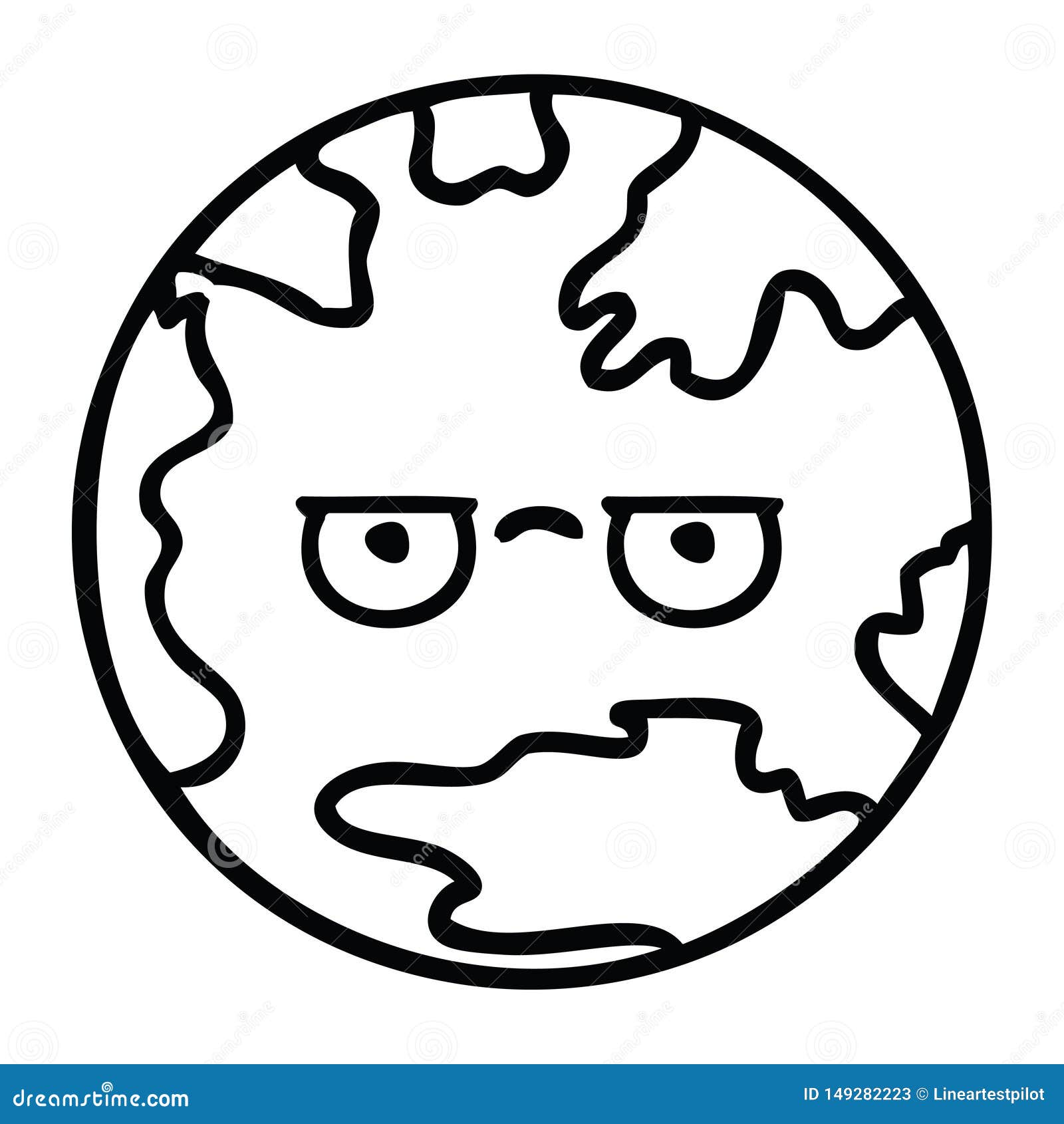 Line Drawing Cartoon Planet Earth Stock Vector - Illustration of planet, face: 149282223 Line Drawing Cartoon Planet Earth Stock Vector - Illustration of planet, face: 149282223