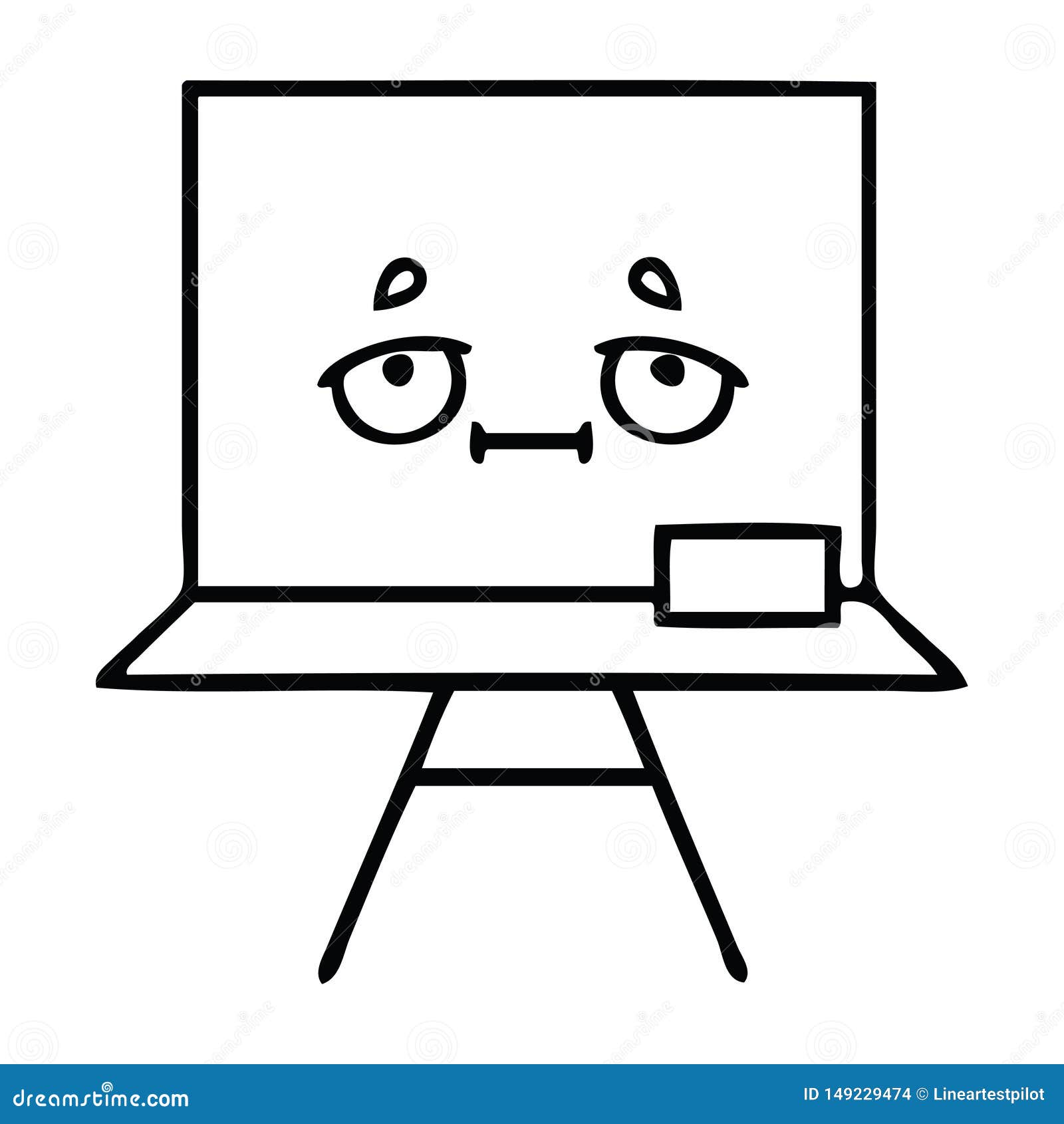 Line Drawing Cartoon White Board Stock Vector Illustration of school