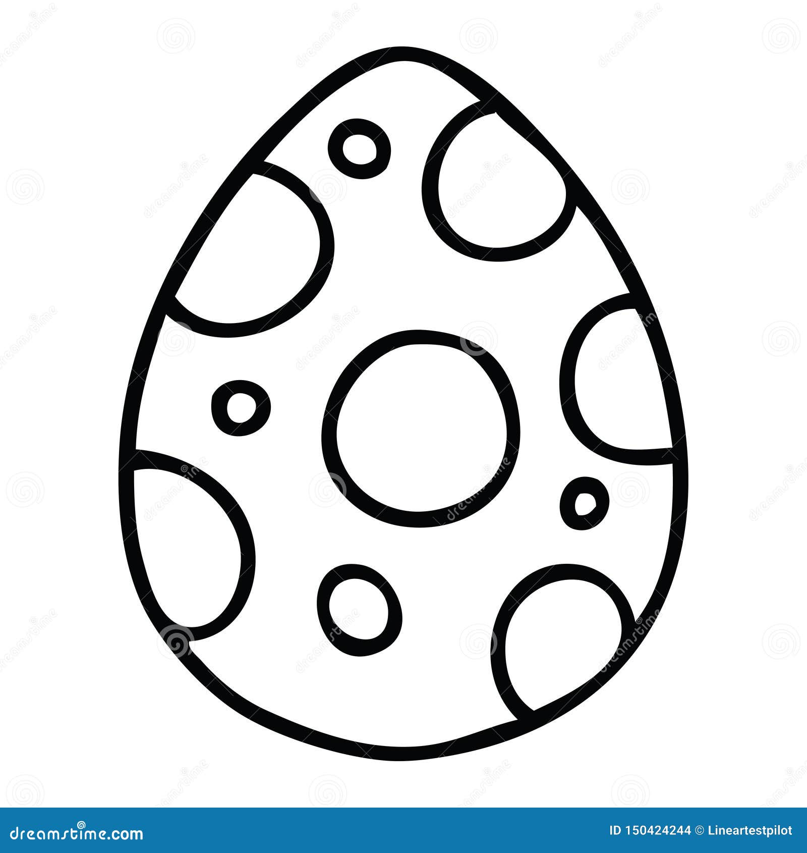 Line Drawing Quirky Cartoon Easter Egg Stock Vector - Illustration of  artwork, easter: 150424244
