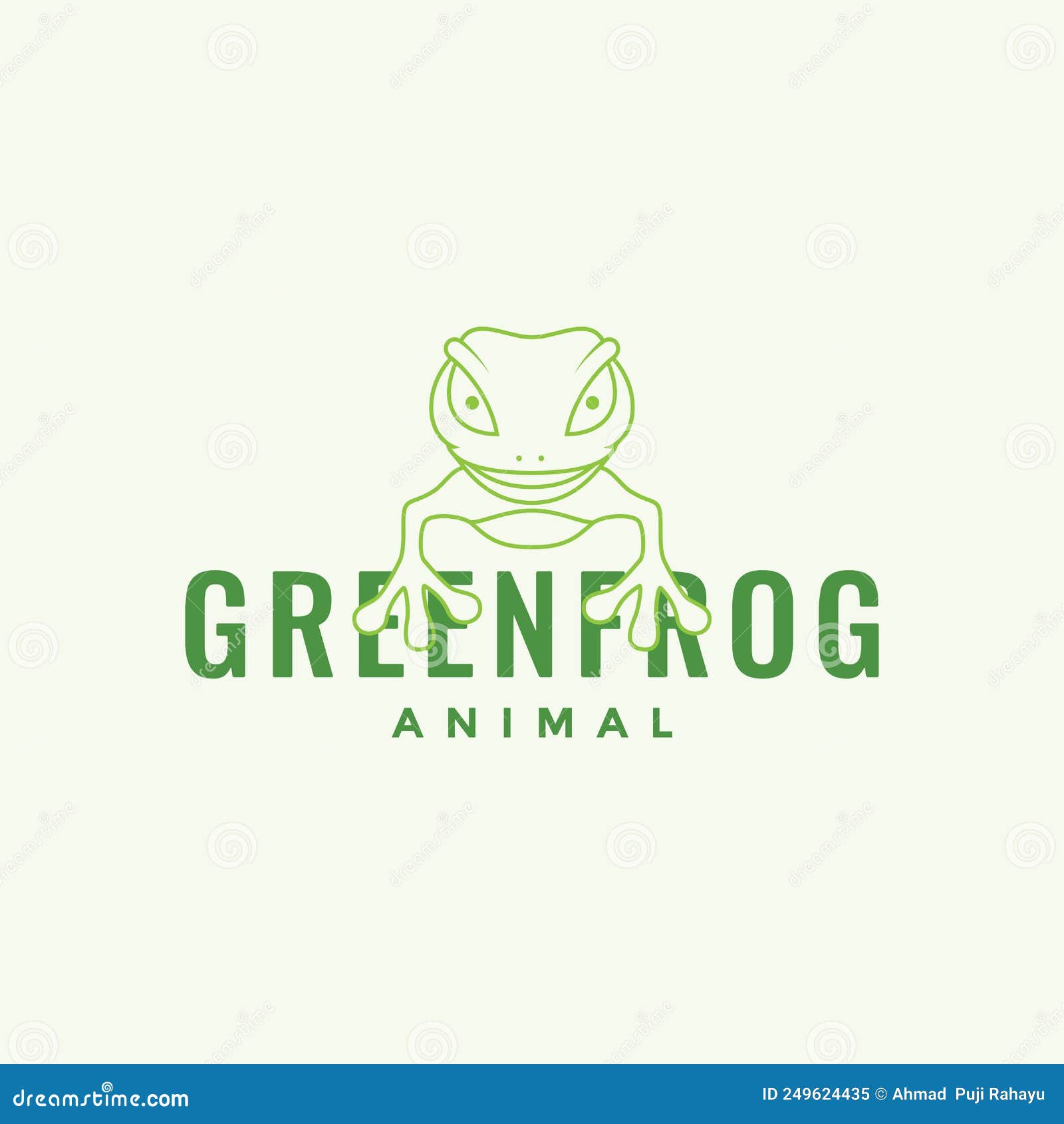 line frog jump green logo   graphic  icon  creative idea