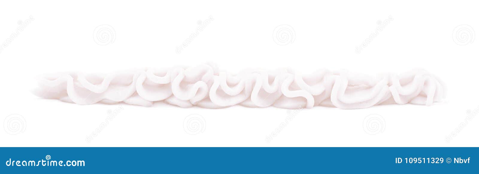 Line of Frosting Cream Isolated Stock Image Image of decoration