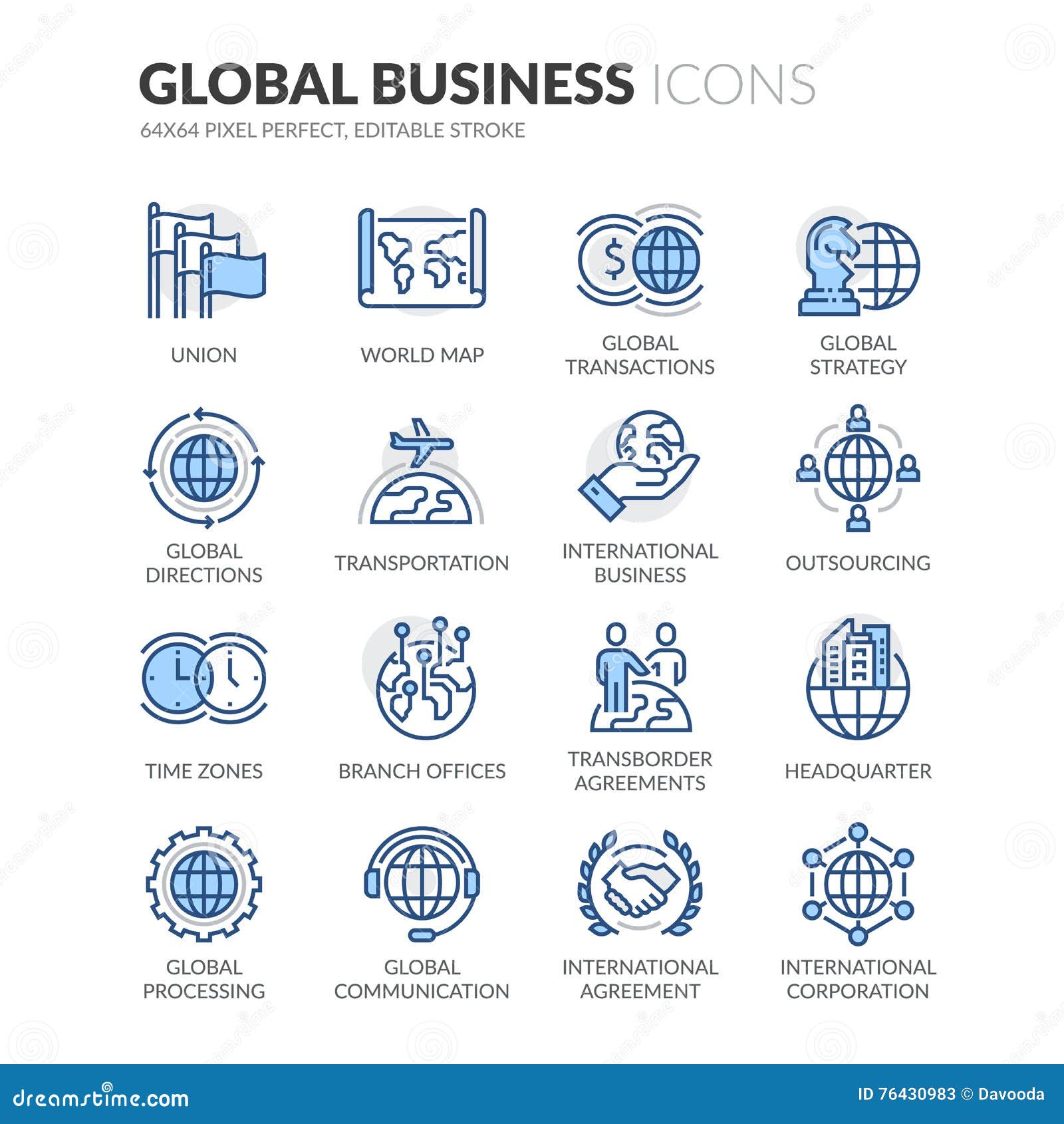 line global business icons