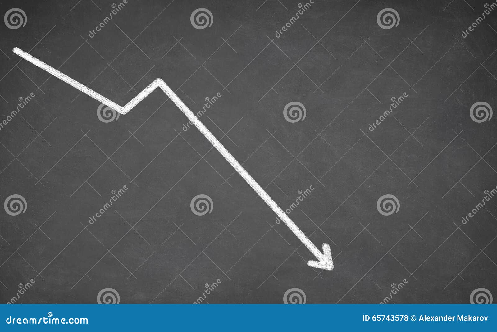 line graph showing a downward trend