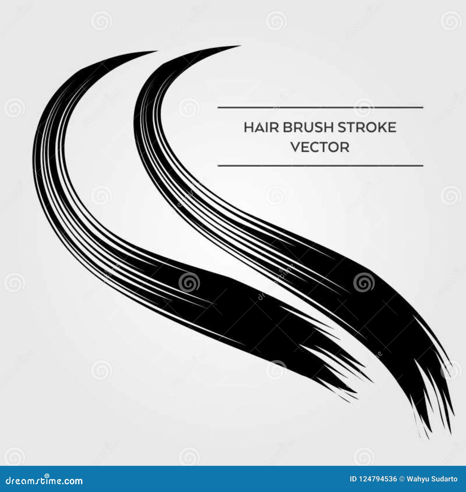 Line hair brush vector stock illustration. Illustration of blend - 124794536