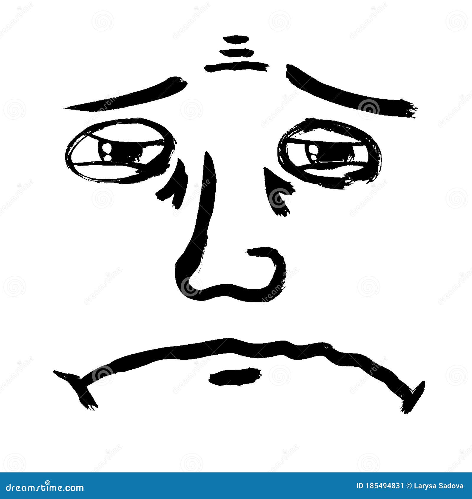 Line Icon with Sad Emotion. Crying Unhappy Face Stock Vector - Illustration of icon, interface: 185494831 Line Icon with Sad Emotion. Crying Unhappy Face Stock Vector - Illustration of icon, interface: 185494831