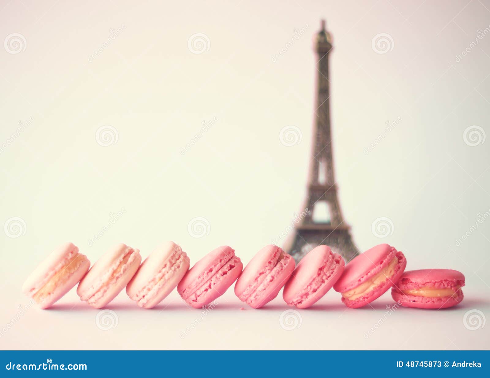 eiffel tower tumblr themes Photo Of Macaroons Line  Stock  48745873 Image: