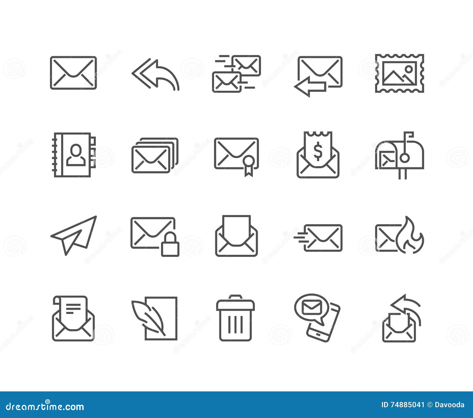 line mail icons