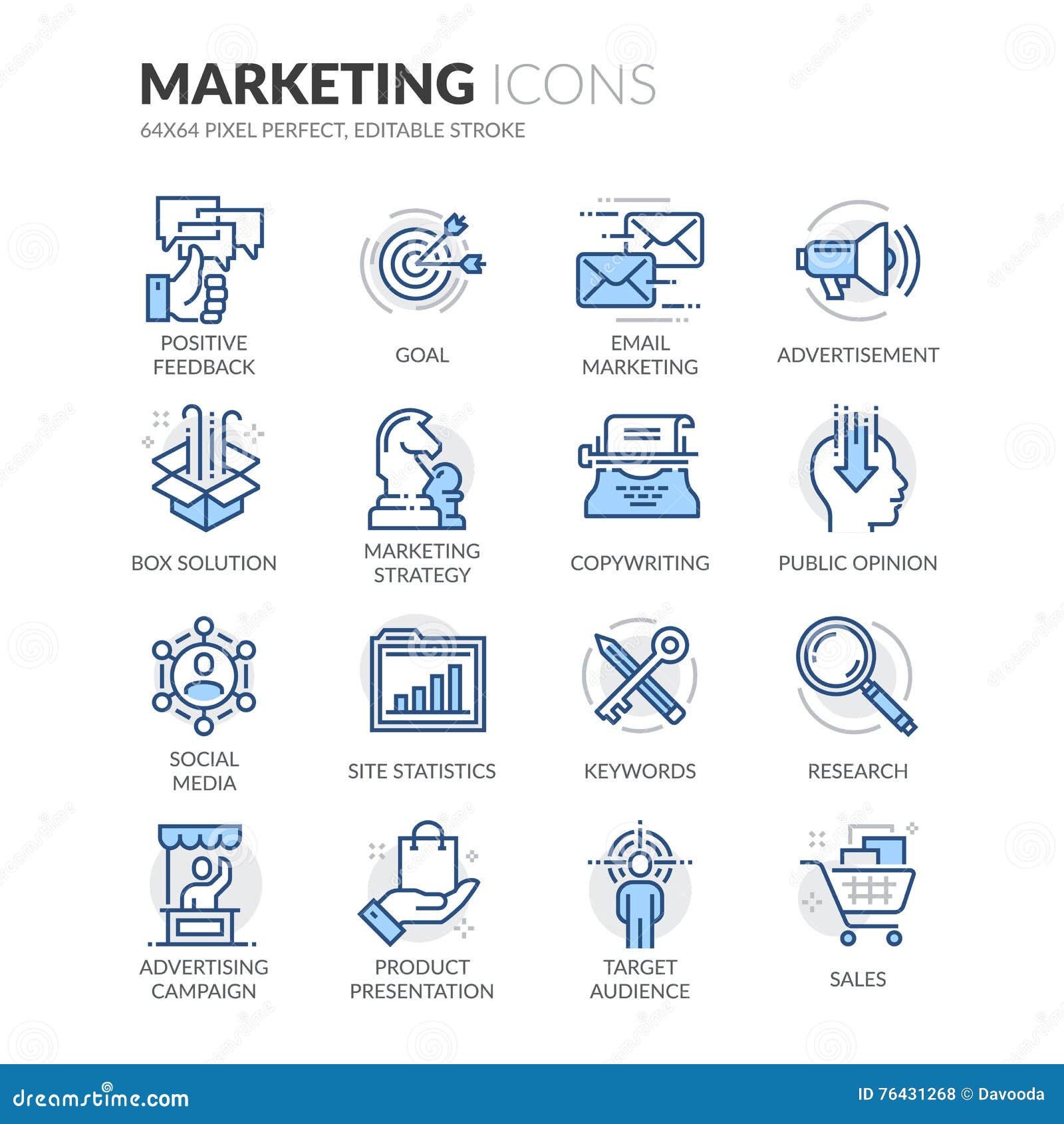 line marketing icons