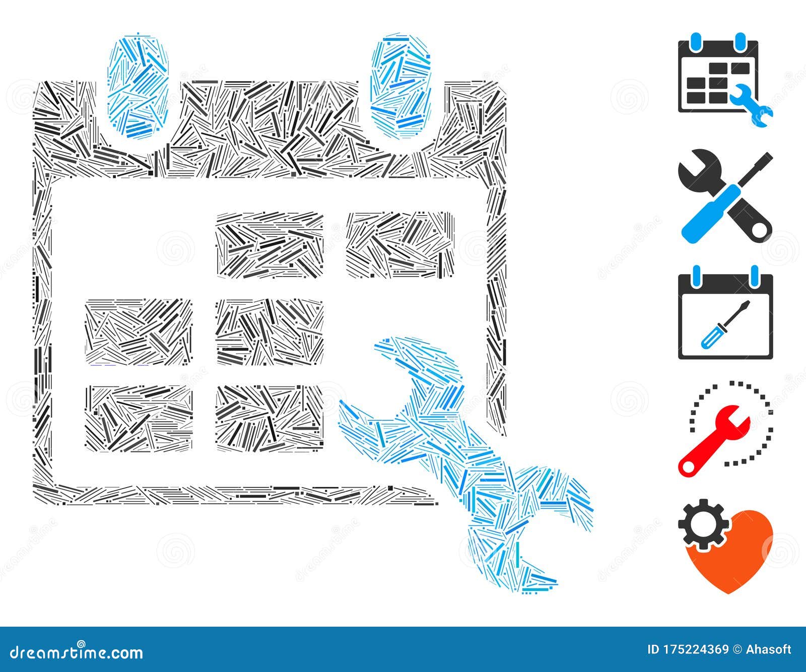 line mosaic configure timetable icon
