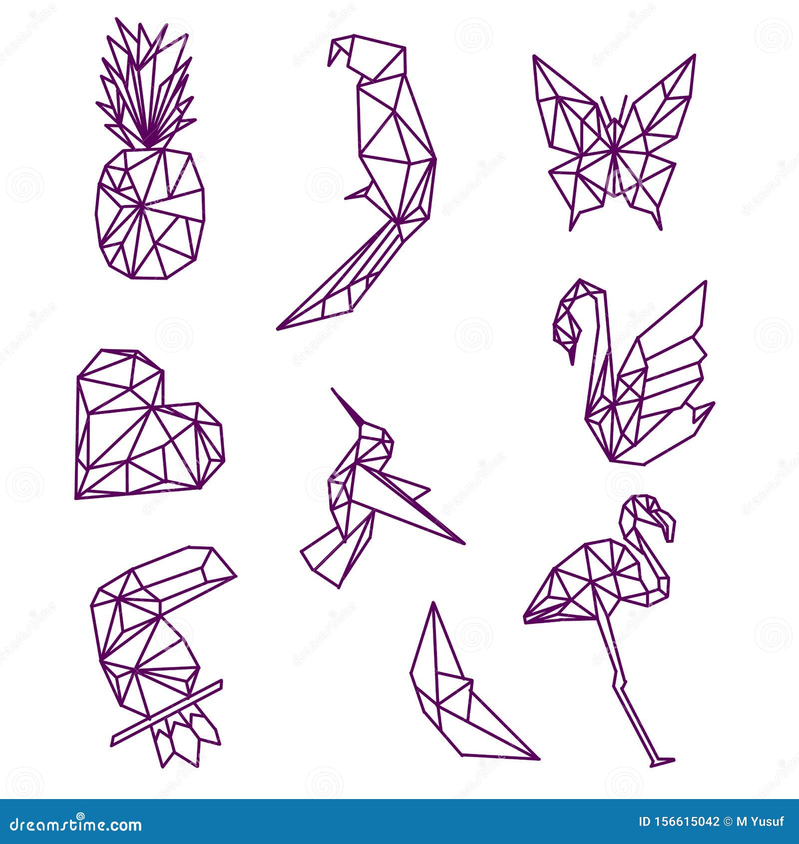 Line origami animals stock vector. Illustration of black - 156615042 Line origami animals stock vector. Illustration of black - 156615042