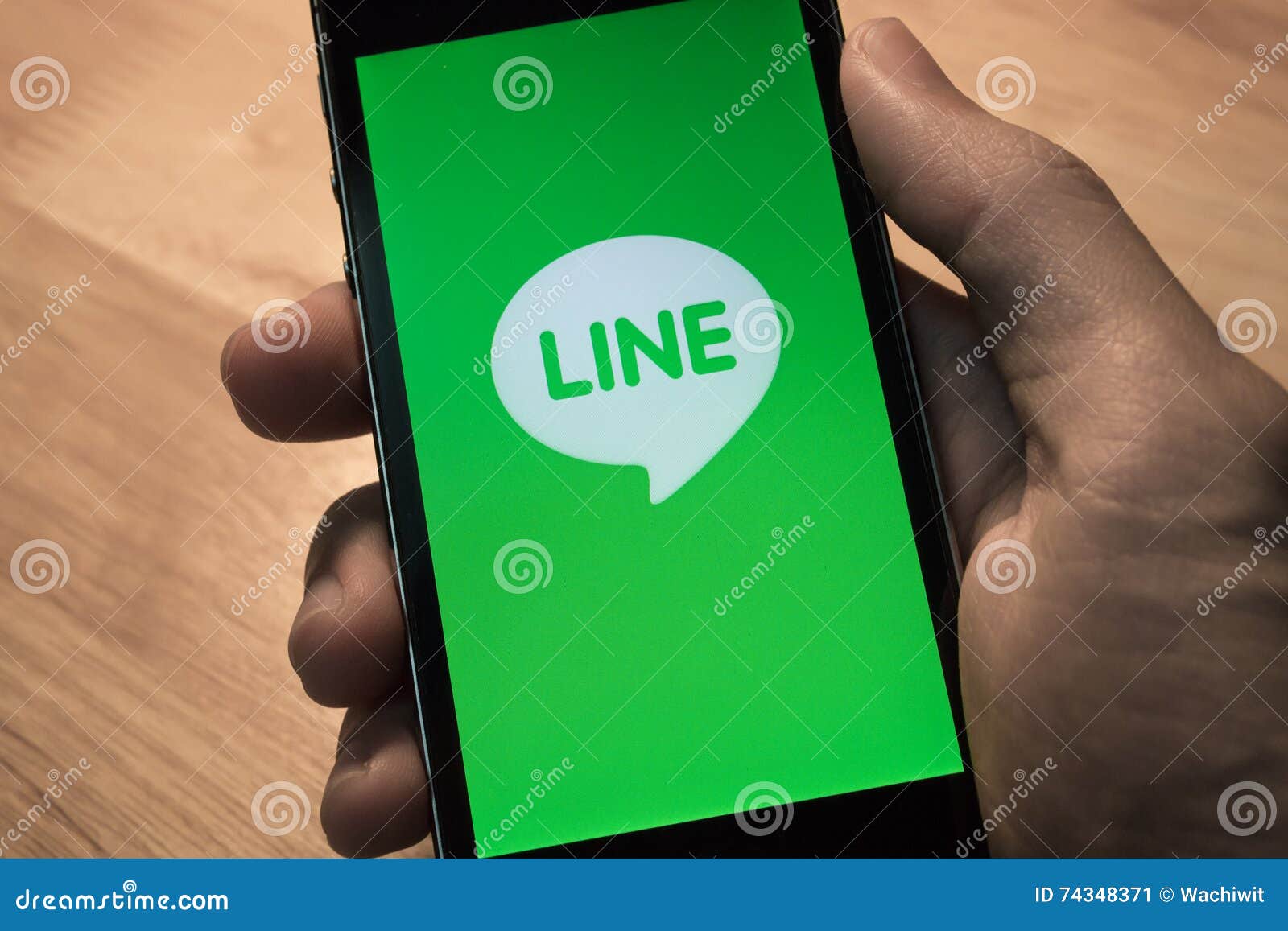 Line is a Popular Messaging Application in Thailand. Editorial Photo