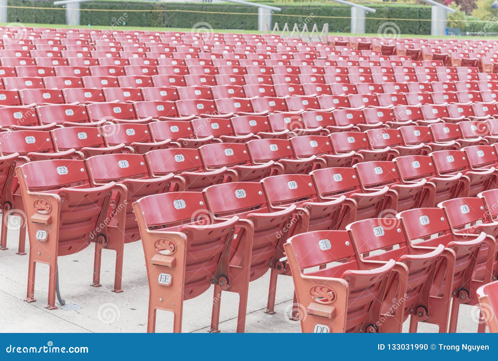 Row Or Chairs From Public Open Air Performing Art Venue In