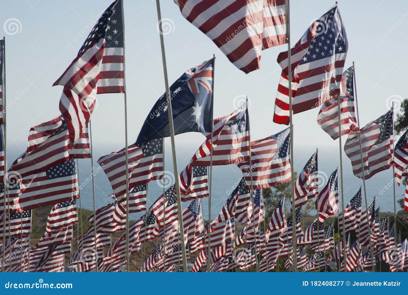 Line of Red, White and Blue Flags Stock Image Image of pride, blue 182408277