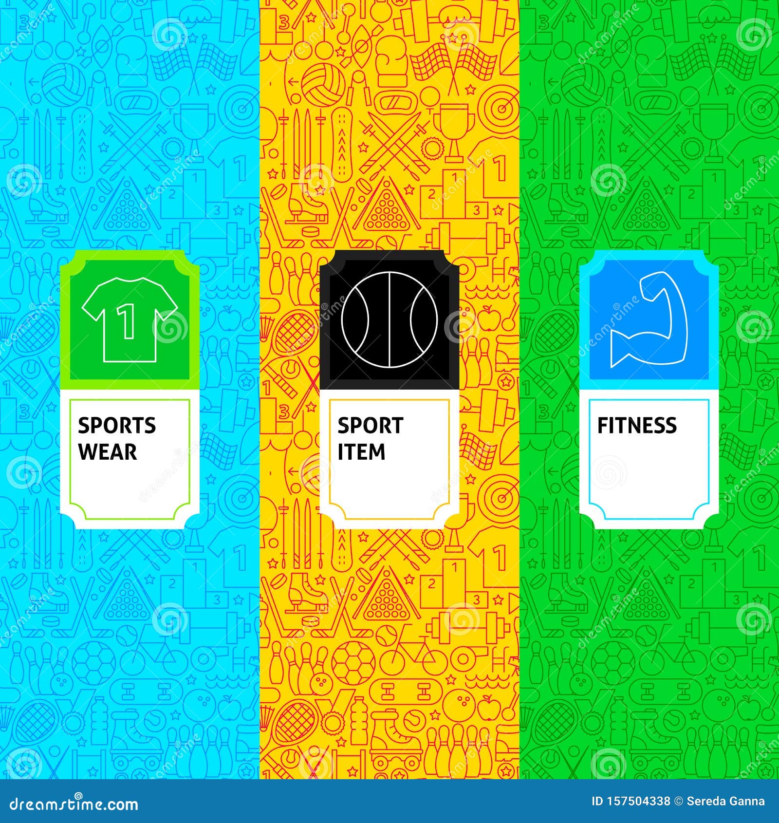 Line Sport Package Labels stock vector. Illustration of basketball