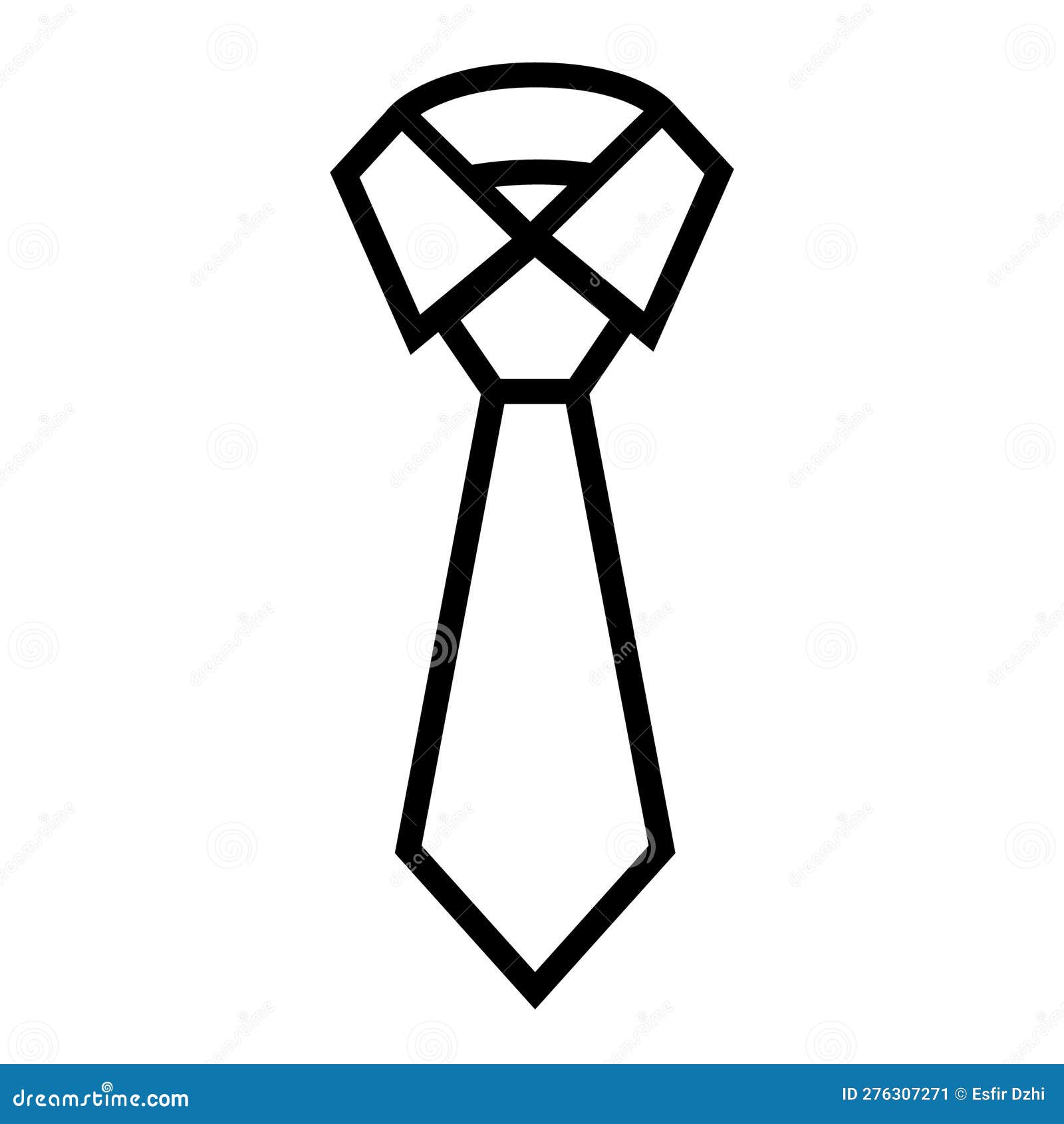 Line Tie Icon. Necktie and Neckcloth Symbol Stock Vector - Illustration ...