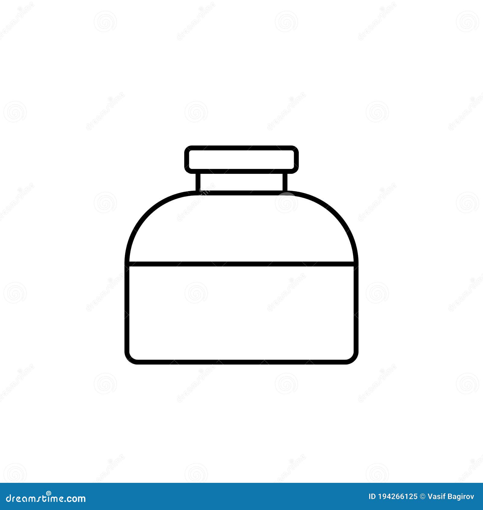 Line Vector Icon Ink, Bottle. Outline Vector Icon Stock Illustration