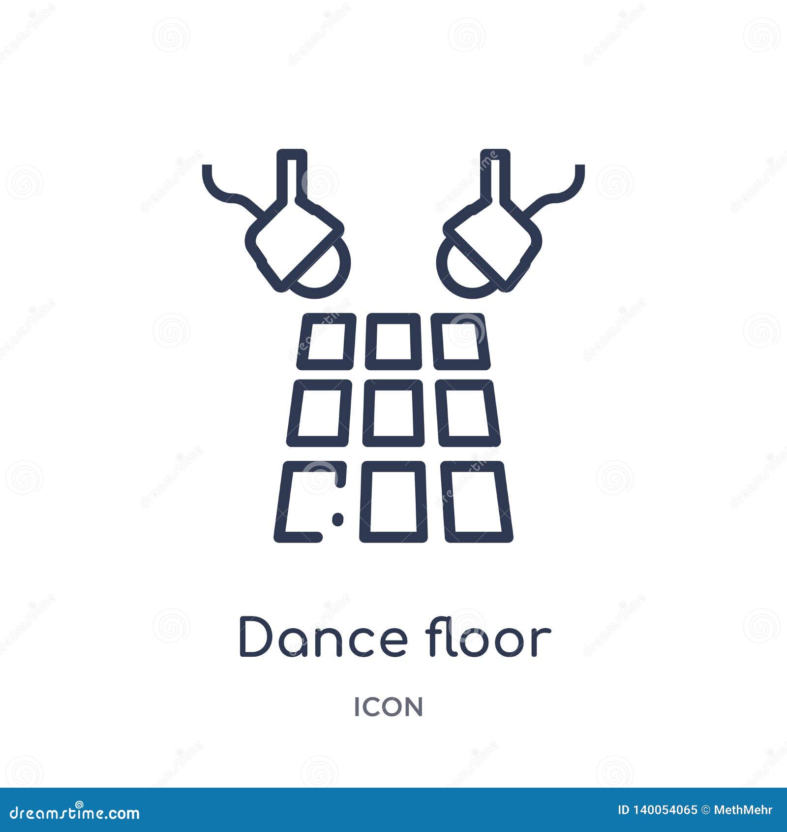 Linear Dance Floor Icon From Discotheque Outline Collection. Thin Line
