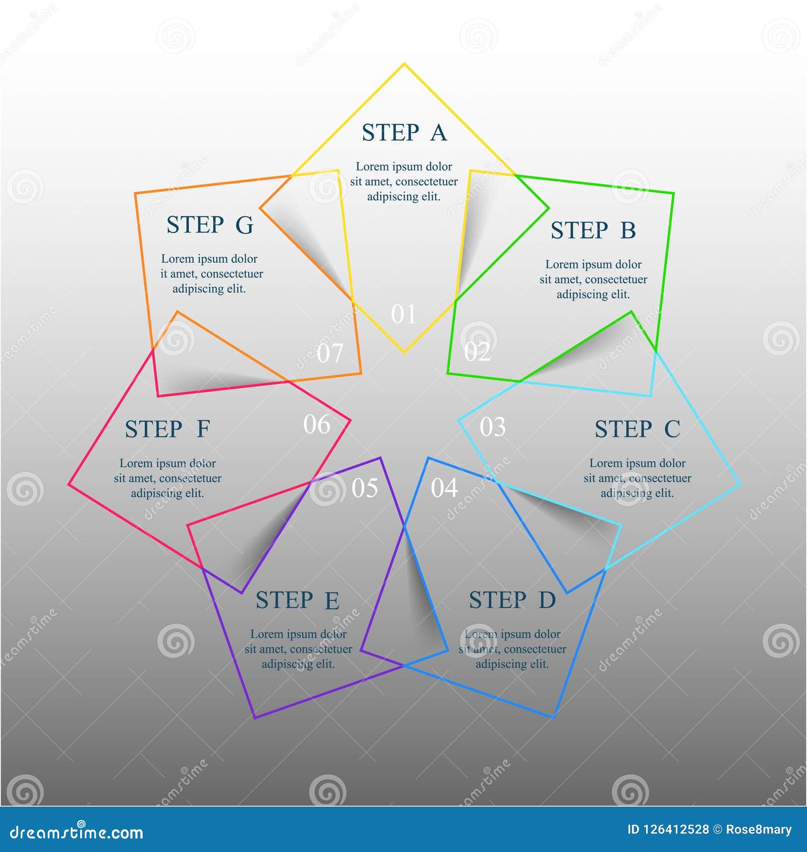 Linear graphic template stock vector. Illustration of marketing - 126412528