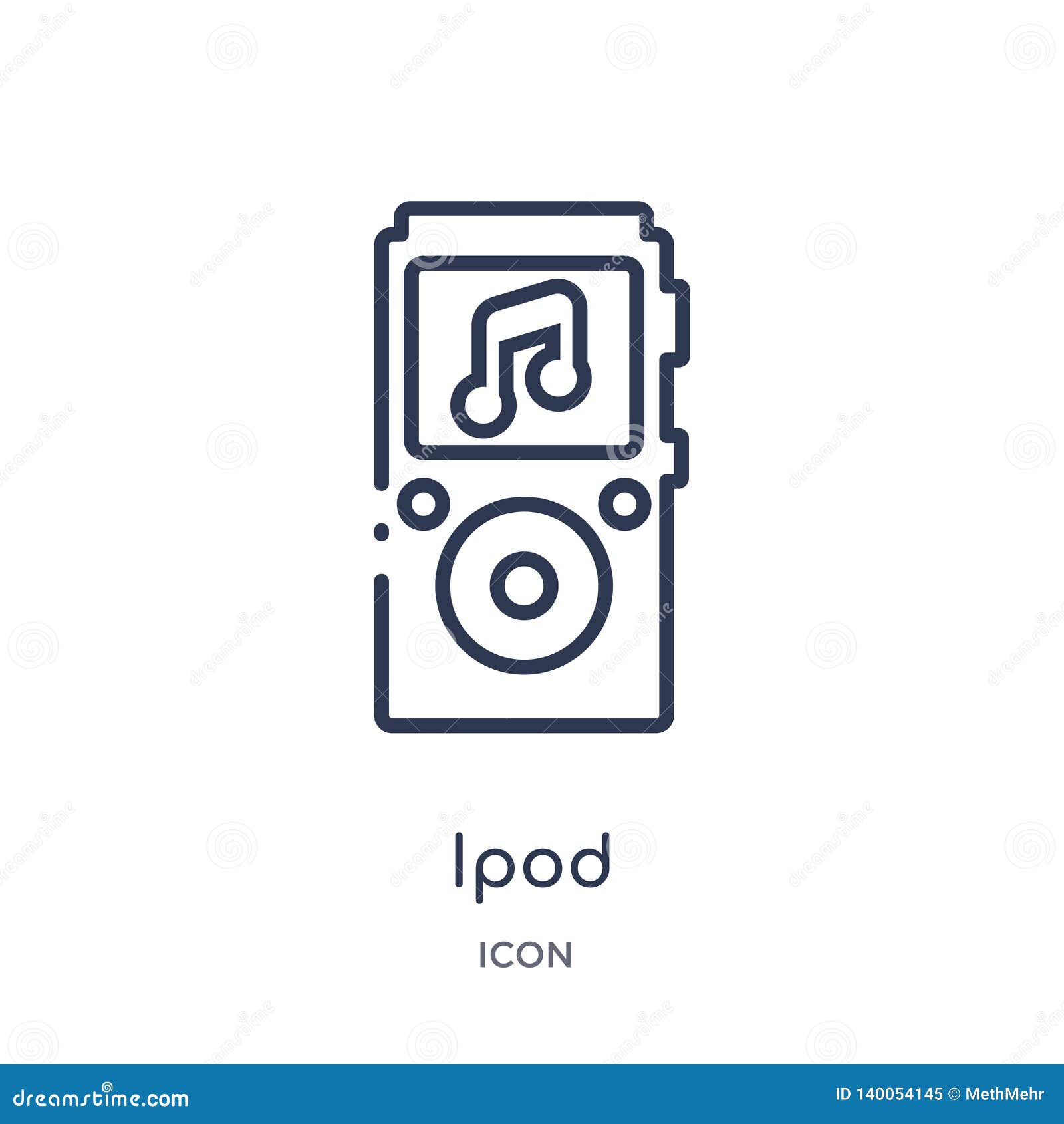Linear Ipod Icon From Discotheque Outline Collection Thin Line Ipod Vector Isolated On White Background Ipod Trendy Illustration Stock Vector Illustration Of Screen Casual