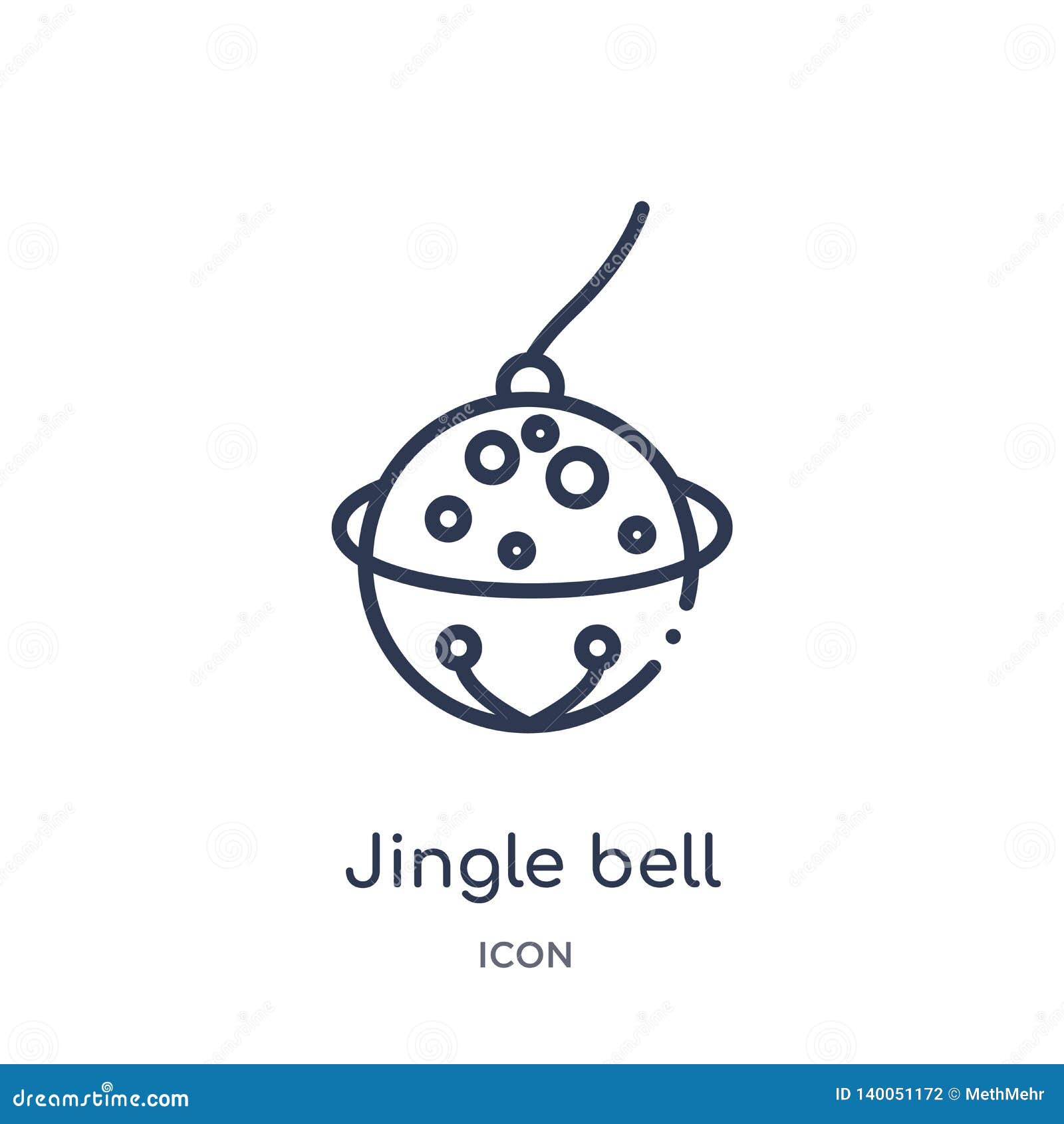 Jingle bells isolated outline Royalty Free Vector Image