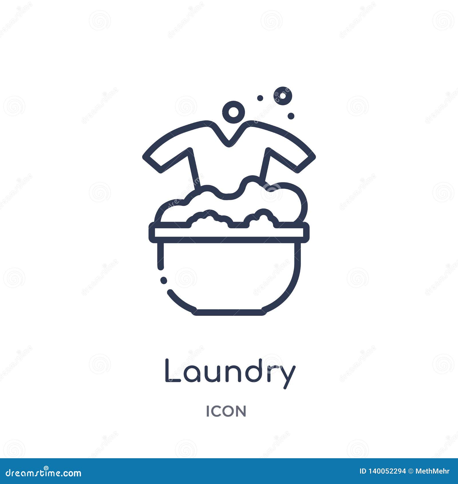 Linear Laundry Icon from Cleaning Outline Collection. Thin Line Laundry