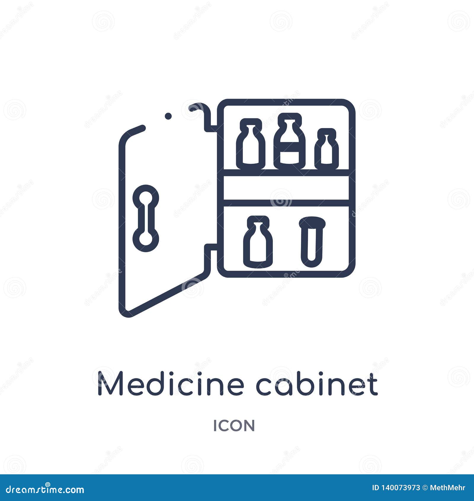 Linear Medicine Cabinet Icon From Medical Outline Collection Thin