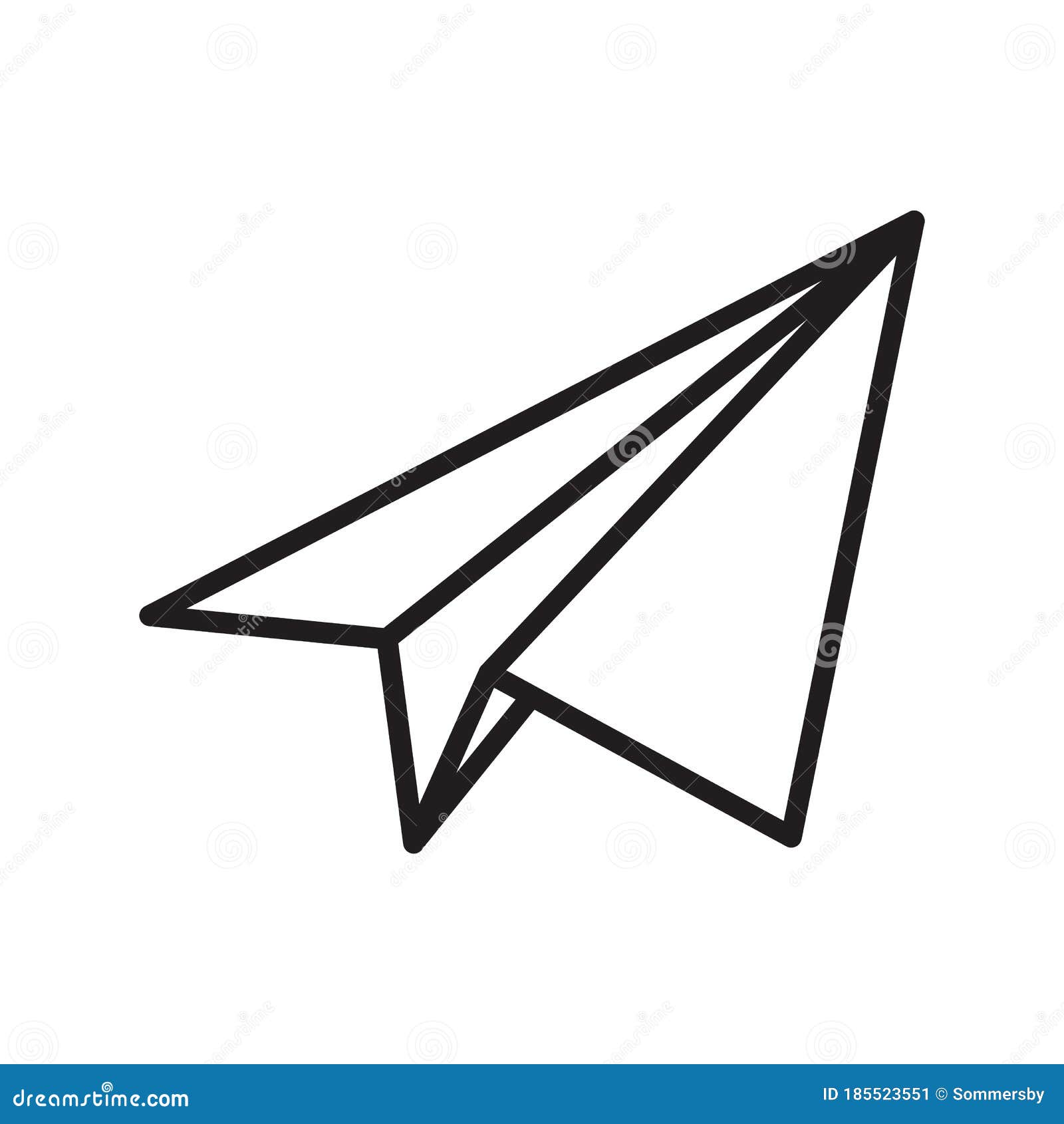 Flying Paper Airplane Drawing High-Res Vector Graphic - Getty Images