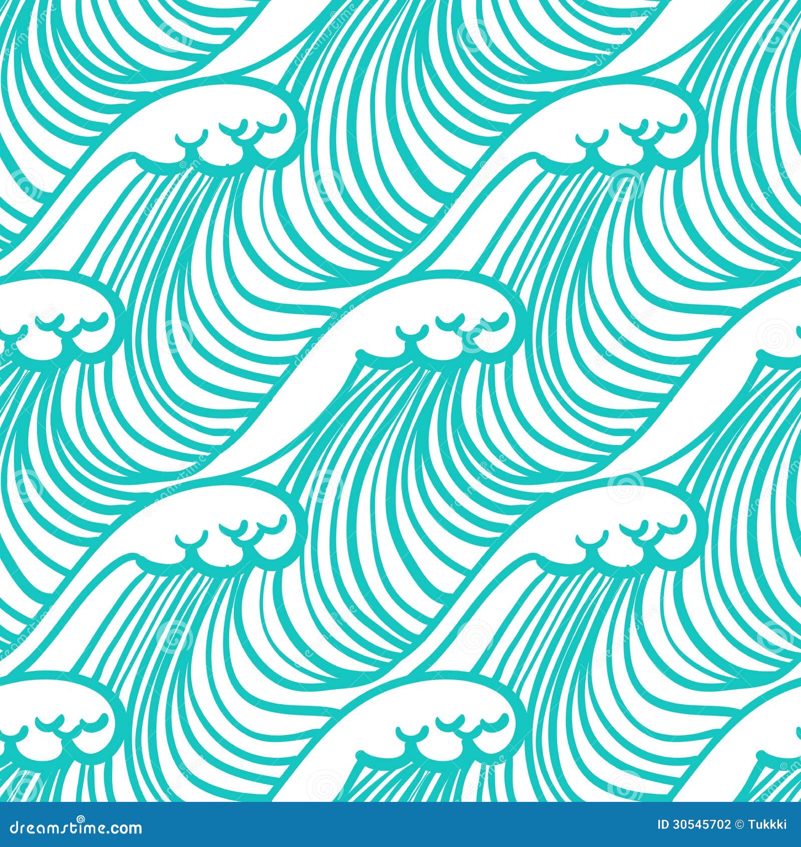linear pattern in tropical aqua blue with waves
