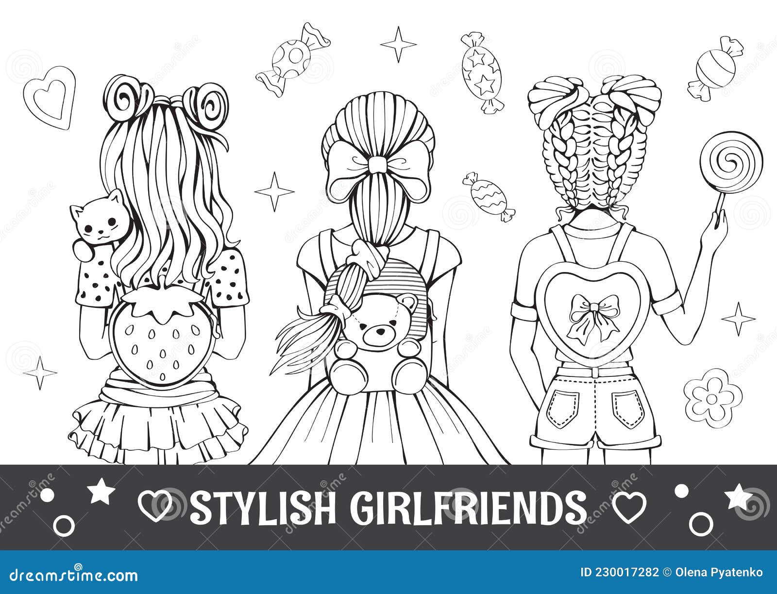 Two Best Friends Girls Drawing  Free Transparent PNG Clipart Images  Download