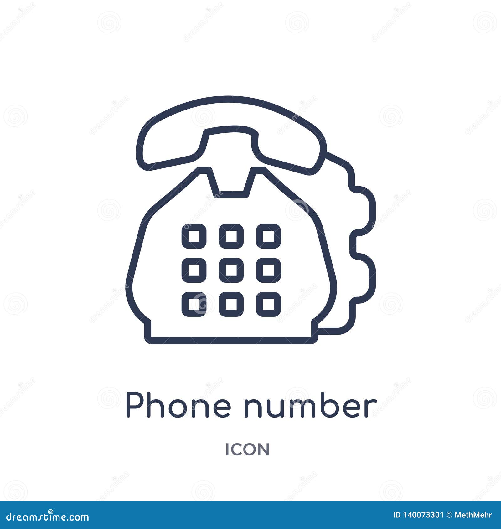 Telephone Stockio Lineal icon