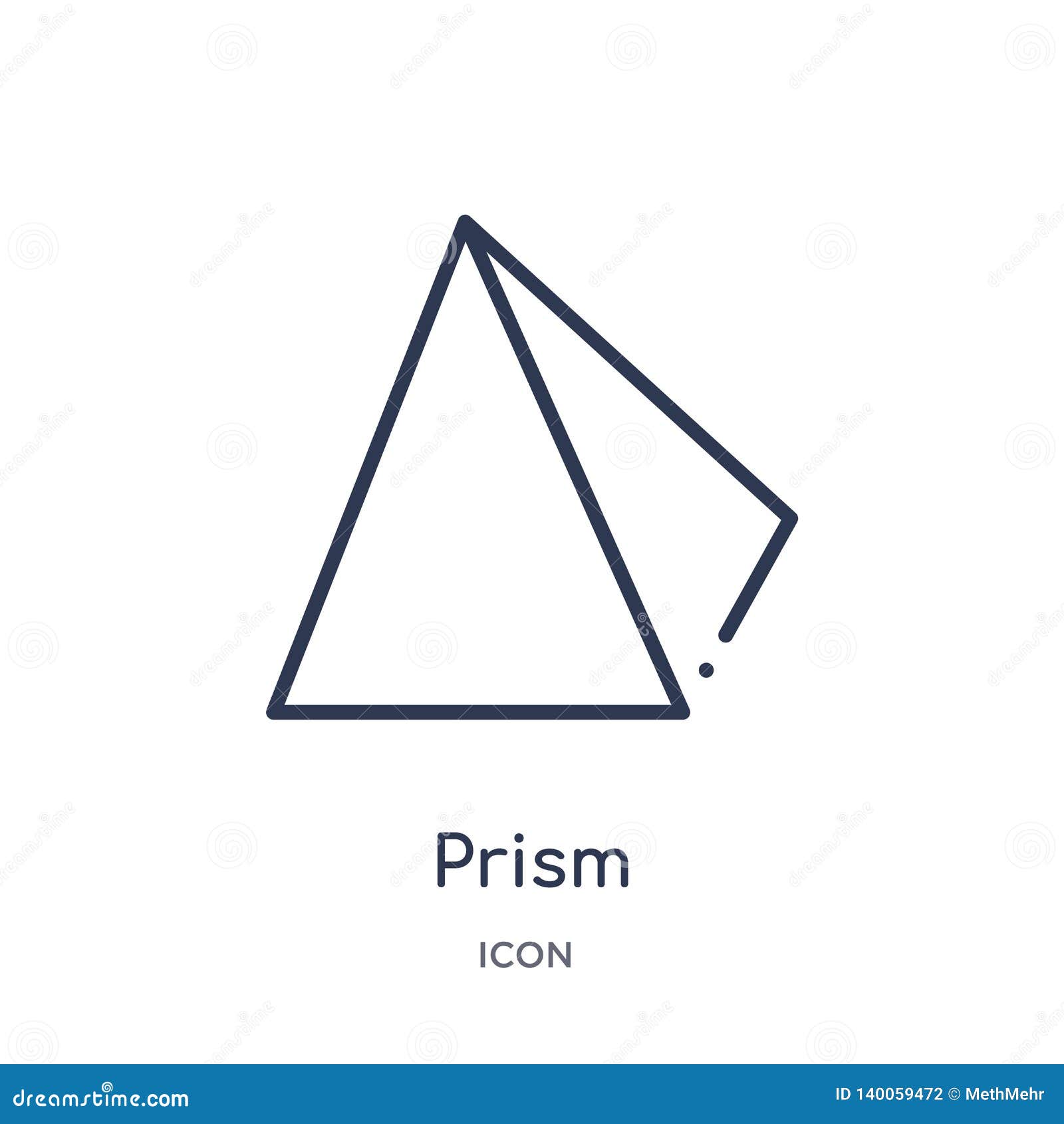 prism outlined vector icon. Modern simple isolated sign. Pixel