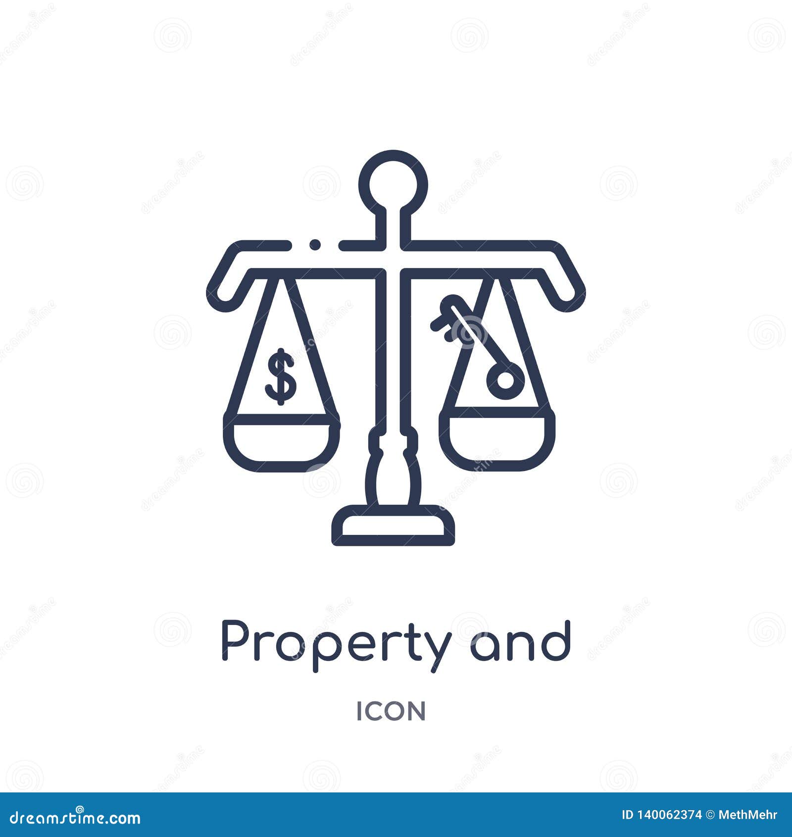 Linear Property And Finance Icon From Law And Justice ...