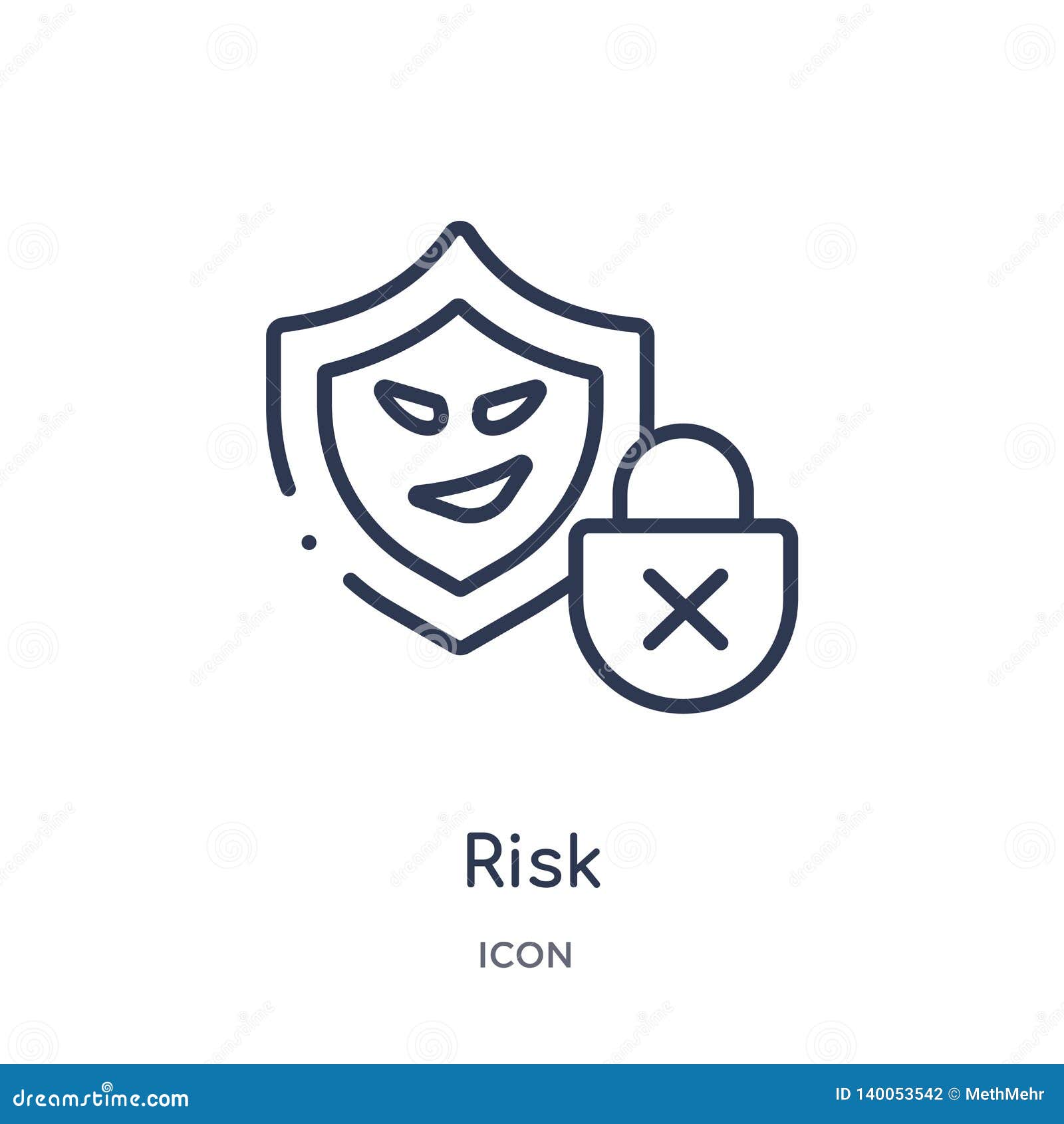 Linear Risk Icon from Cyber Outline Collection. Thin Line Risk Vector