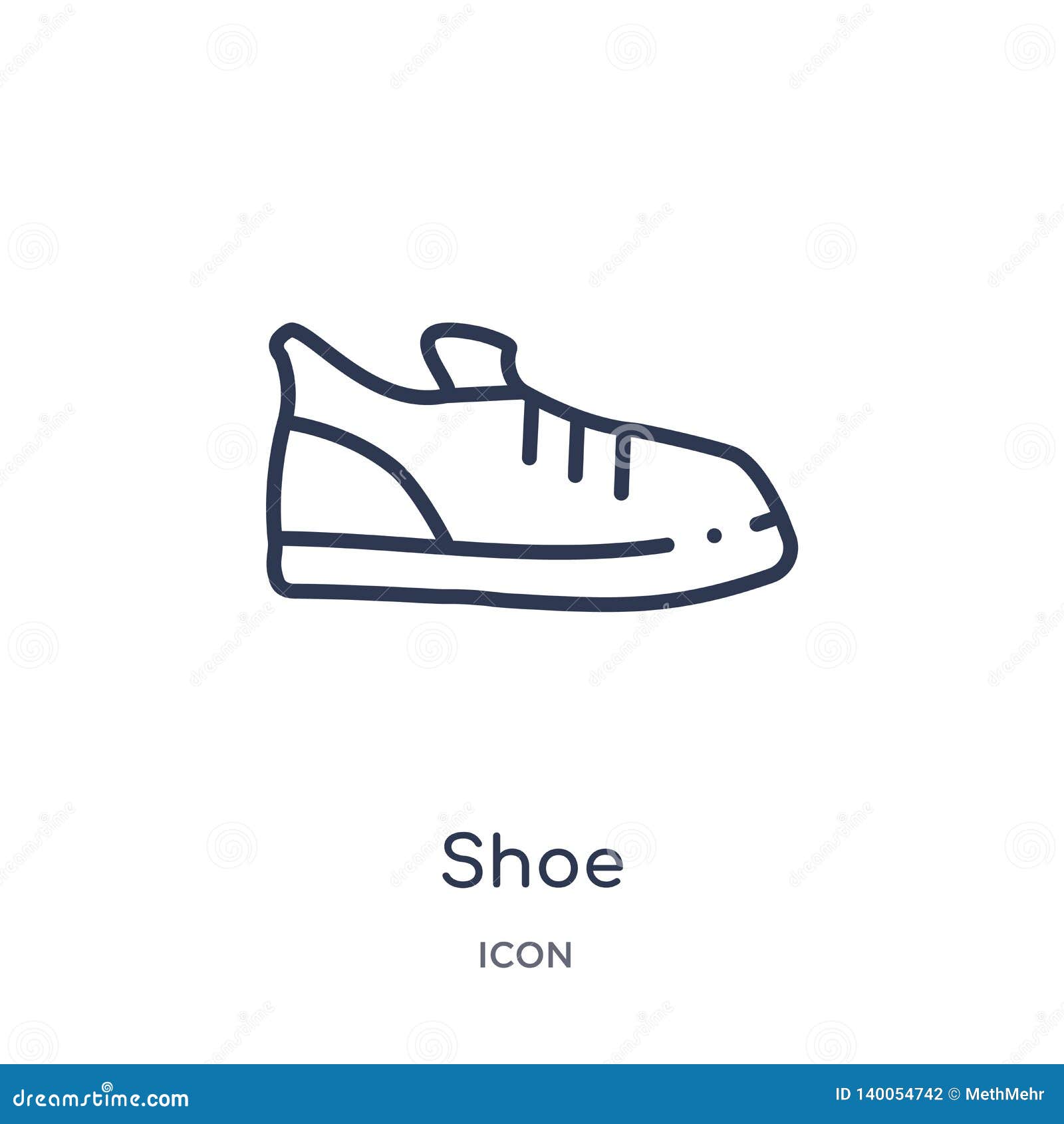 linear shoe icon from education outline collection. thin line shoe   on white background. shoe trendy 