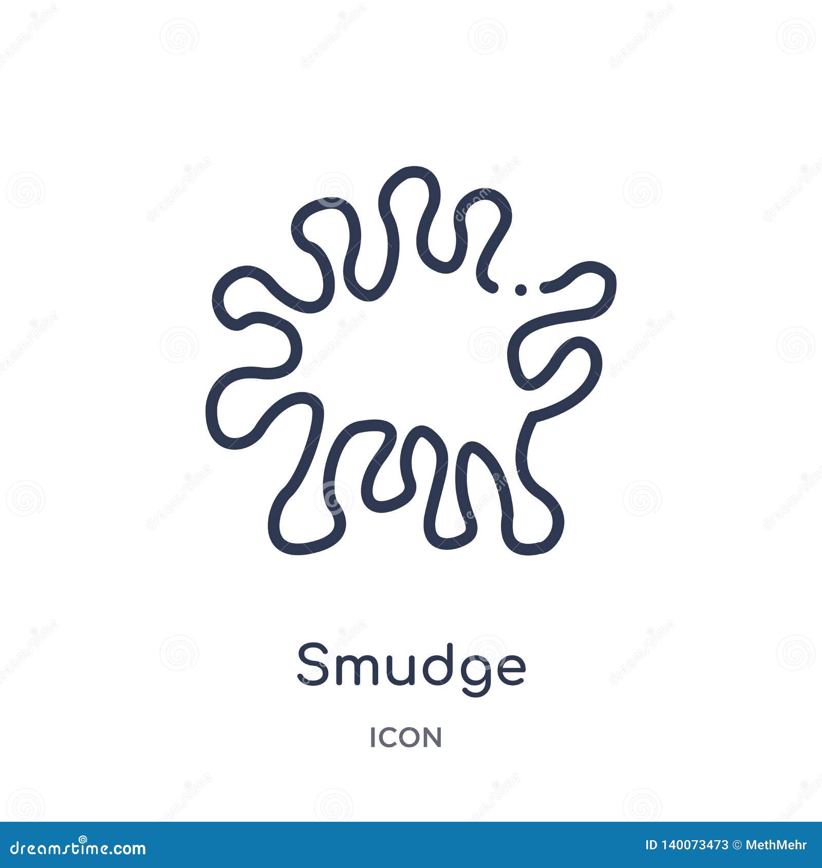 Linear Smudge Icon from Gestures Outline Collection. Thin Line Smudge