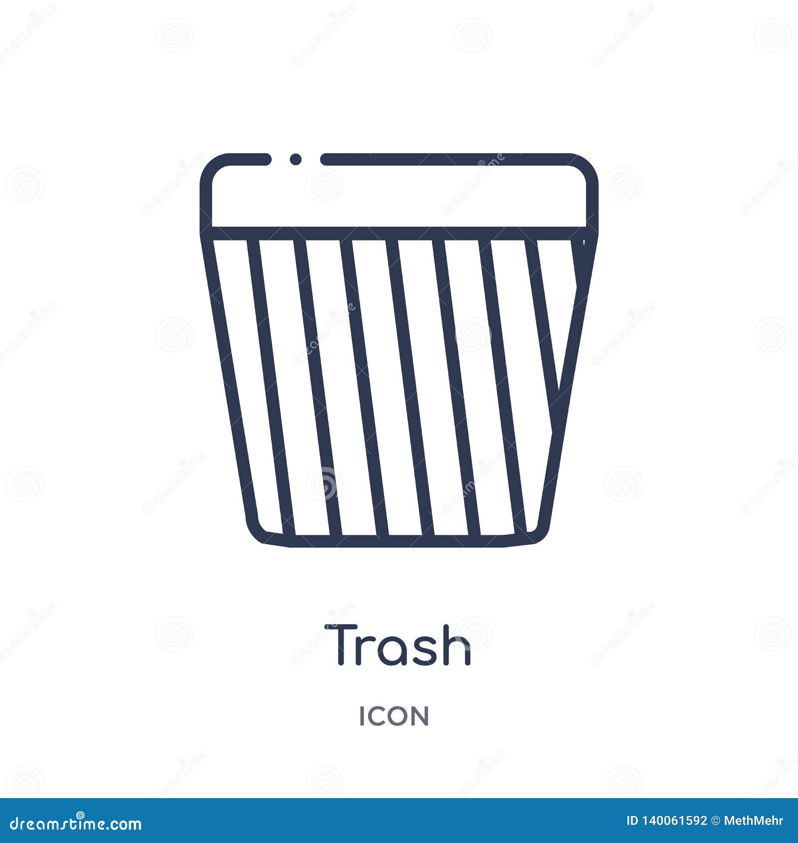 Linear Trash Bag Icon From Cleaning Outline Collection. Thin Line Trash
