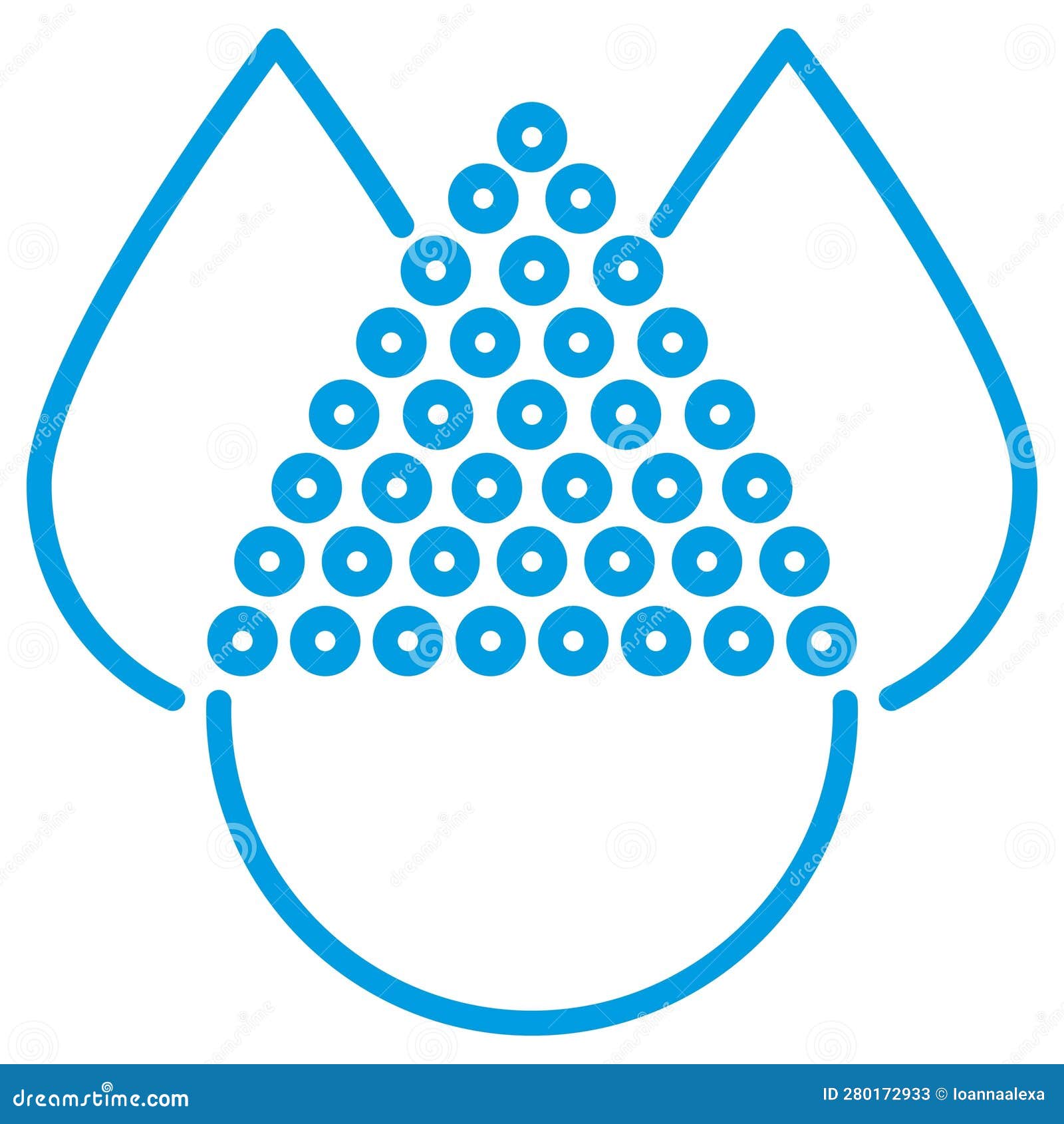 linear  icon of the water salinity. blue thin line pictogram