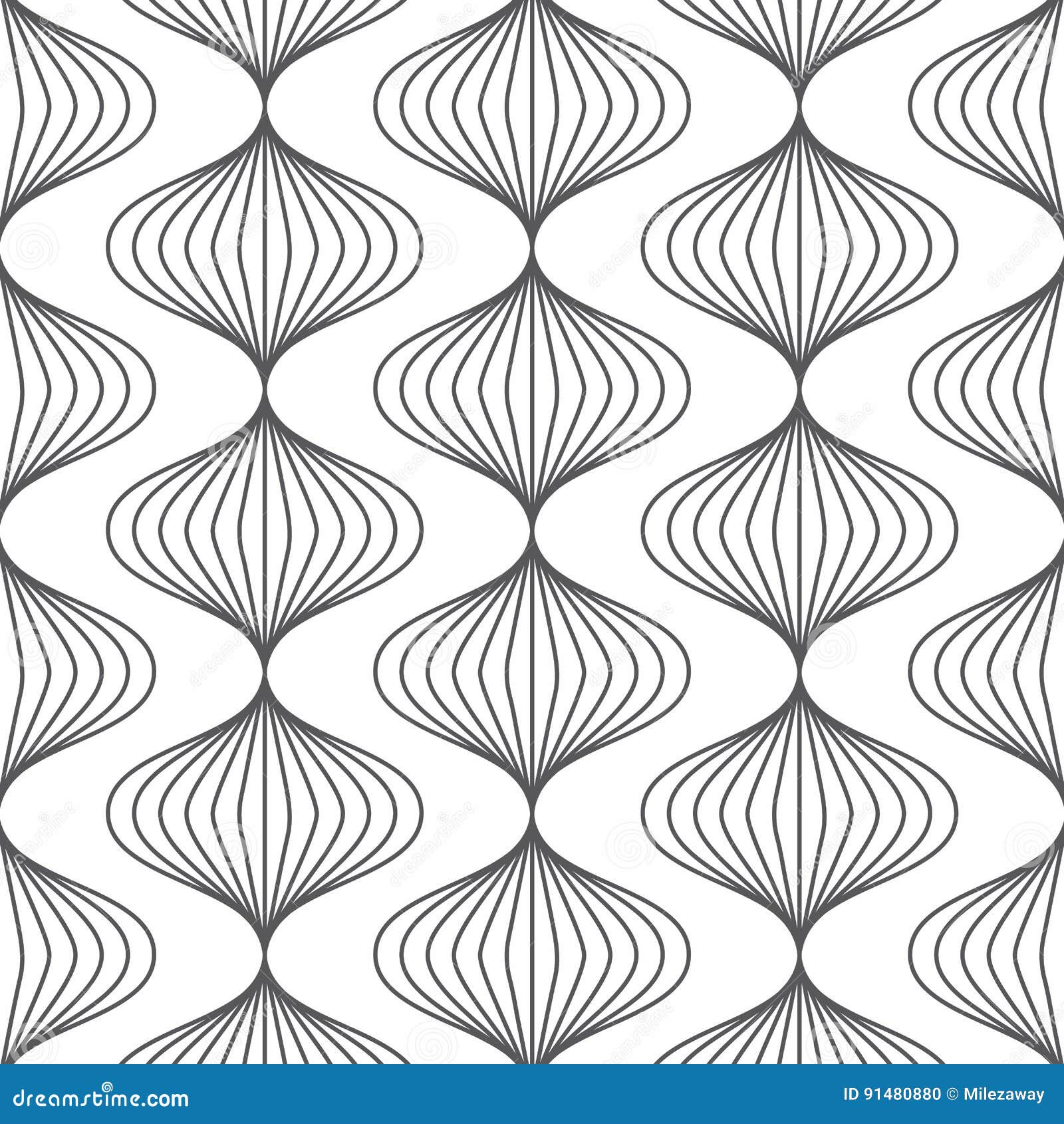 Linear Vector Pattern, Repeating Linear Abstract Leaves on Garland ...